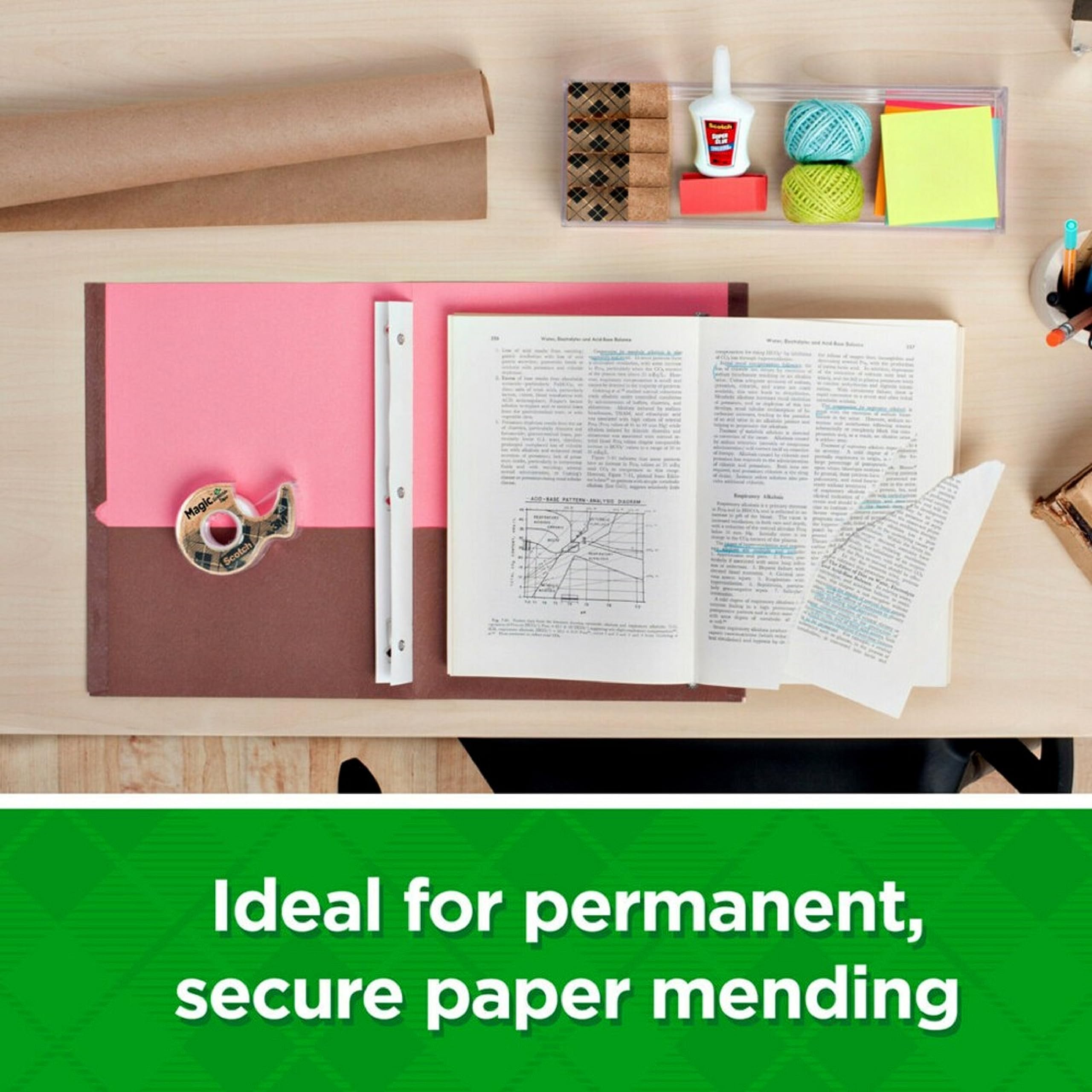 Scotch Magic Greener Tape - Eco-Friendly Invisible Tape for Paper, Office & School Supplies, 0.75