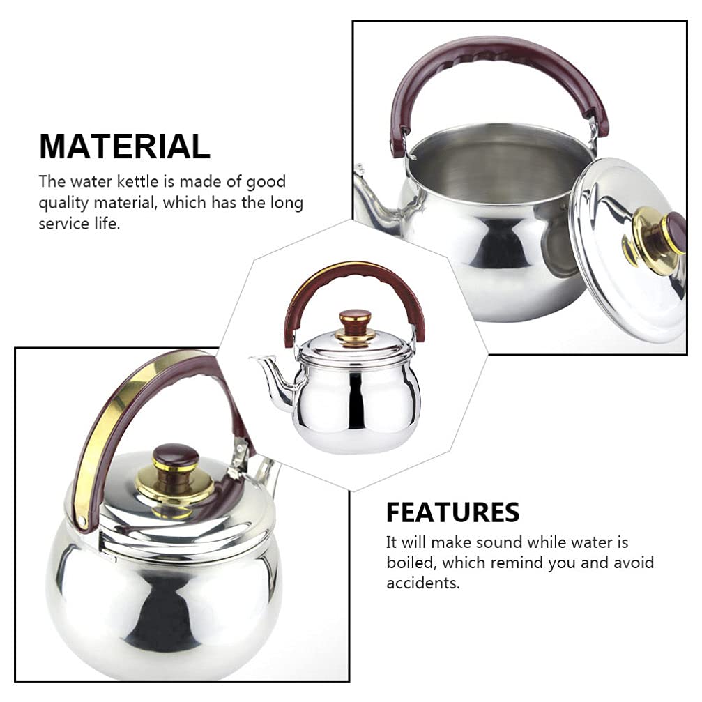 **Cabilock 1-Piece Stainless Steel Whistling Tea Kettle - Chirping Sound, Safe Water Boiling for Stovetop - Perfect for Tea Lovers & Kitchen Use**