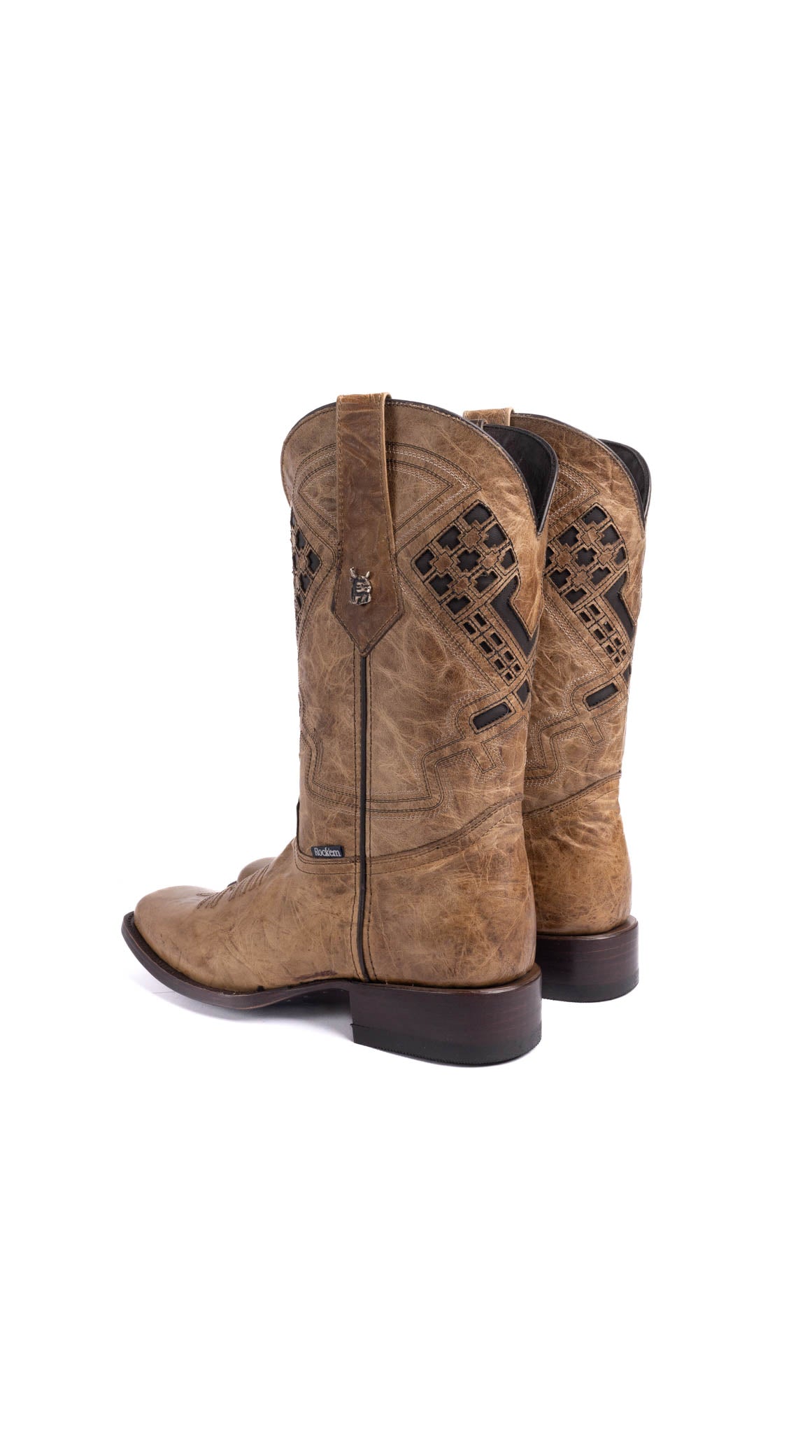 Maya Rodeo Toe Cowboy Boots for Women - Western Style Leather Cowgirl Boots with Pointed Toe - Perfect for Country Dancing, Rodeo Events & Western Fashion Outfits