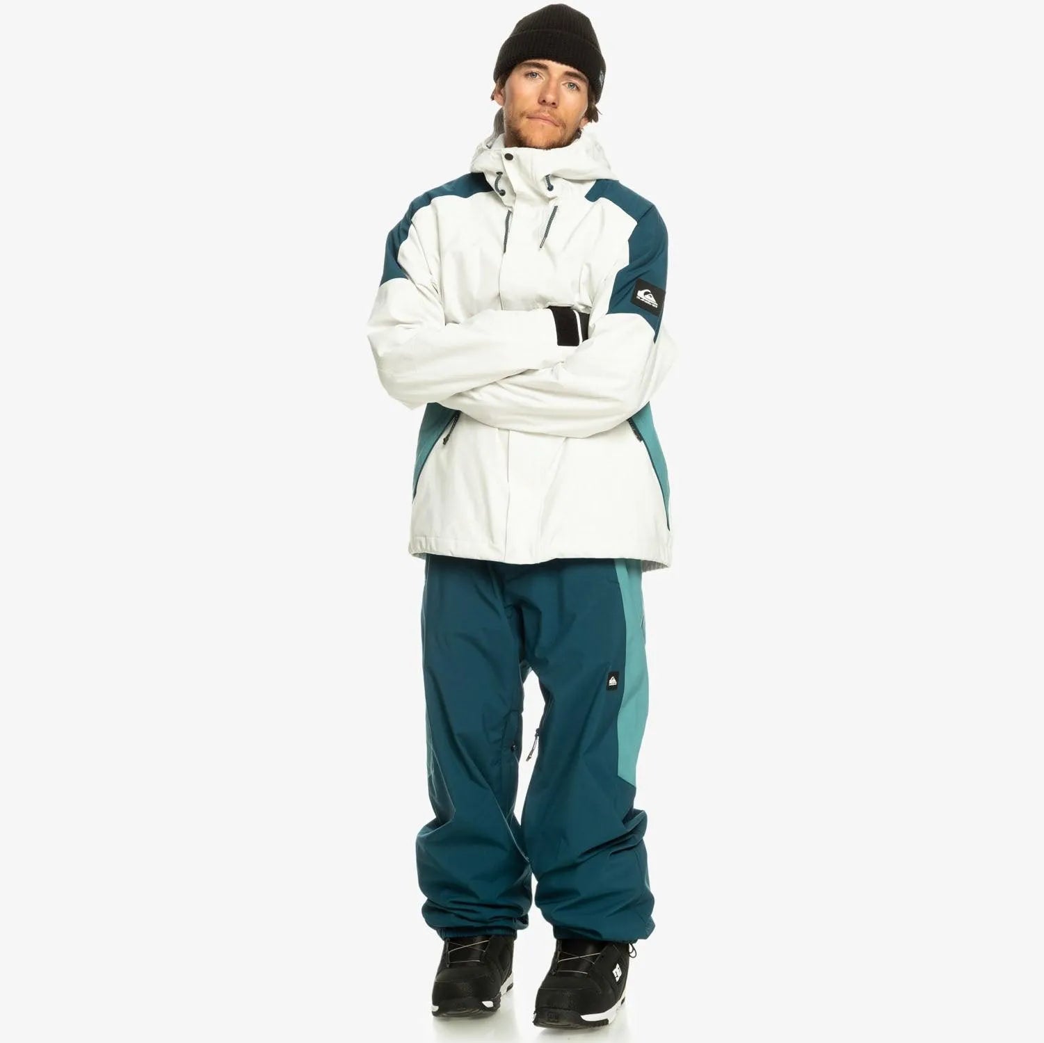 Quiksilver Snow Radicalo Blue & White Snowboard Jacket – Waterproof & Insulated for Winter Sports & Outdoor Adventures