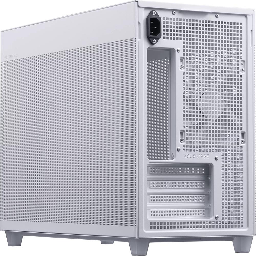 ASUS Prime AP201 White MicroATX PC Case - Compact Mesh Design for Gaming & Home Office Builds | Perfect for Small Spaces & High Airflow Setups