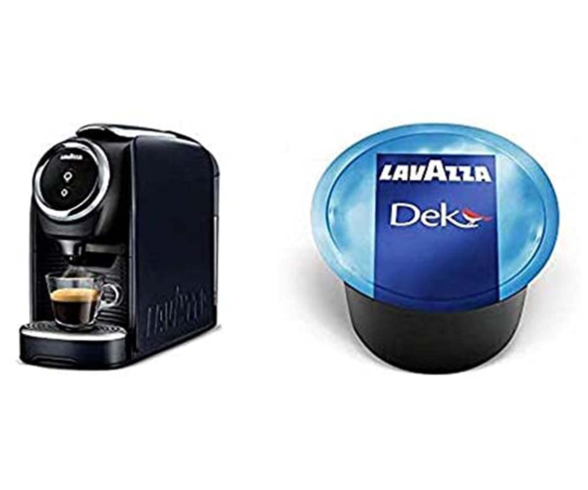 Lavazza Blue Classy Mini Single Serve Espresso Coffee Machine LB 300 with 100 Decaf Coffee Capsules - Easy Touch Controls for Home & Office Use