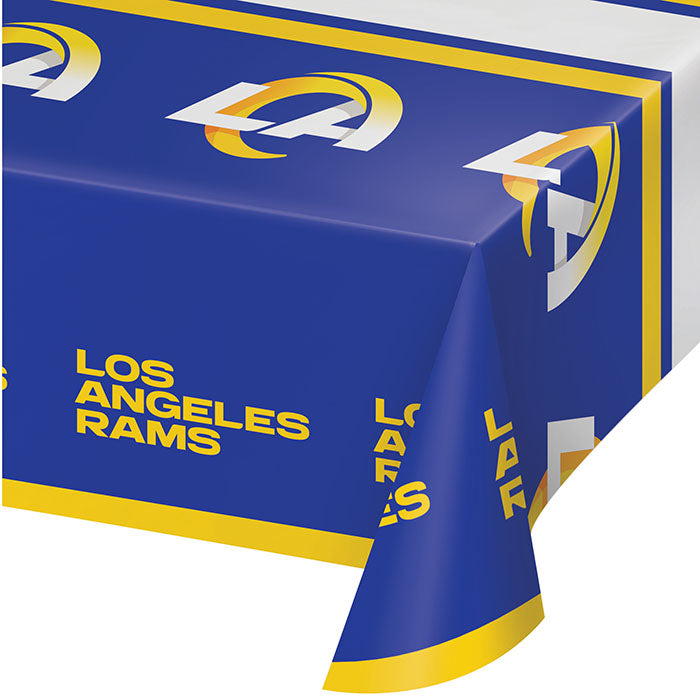 12-Piece Bulk Los Angeles Rams Table Covers - Waterproof & Durable NFL Party Decorations for Game Day, Tailgating & Super Bowl Celebrations