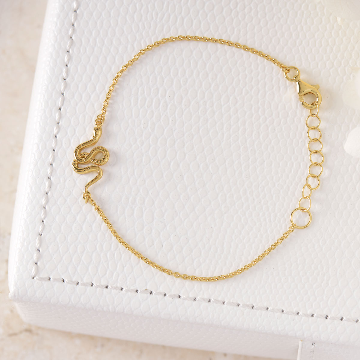 Serpent Seer Bracelet for Women - 14K Gold Plated Snake Charm Bracelet - Boho Chic Jewelry for Everyday Wear & Special Occasions