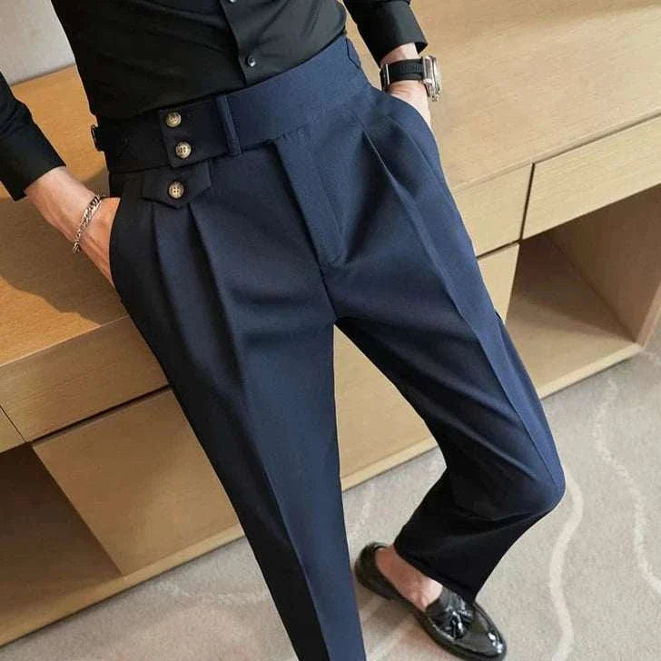 Slim Fit Suit Pants for Men - Elegant Formal Trousers for Business, Office & Special Occasions