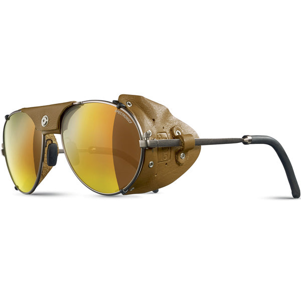 Julbo Cham Brass Fawn Polarized Sunglasses for Men & Women - UV Protection, Lightweight & Stylish for Outdoor Activities, Hiking, and Beach Vacations