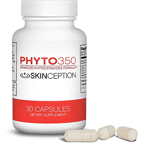 Phyto350 Advanced Phytoceramides Formula - 30 Capsules per Bottle (3 Month Supply) | Supports Skin Hydration & Anti-Aging | Perfect for Daily Wellness Routine & Beauty Regimen