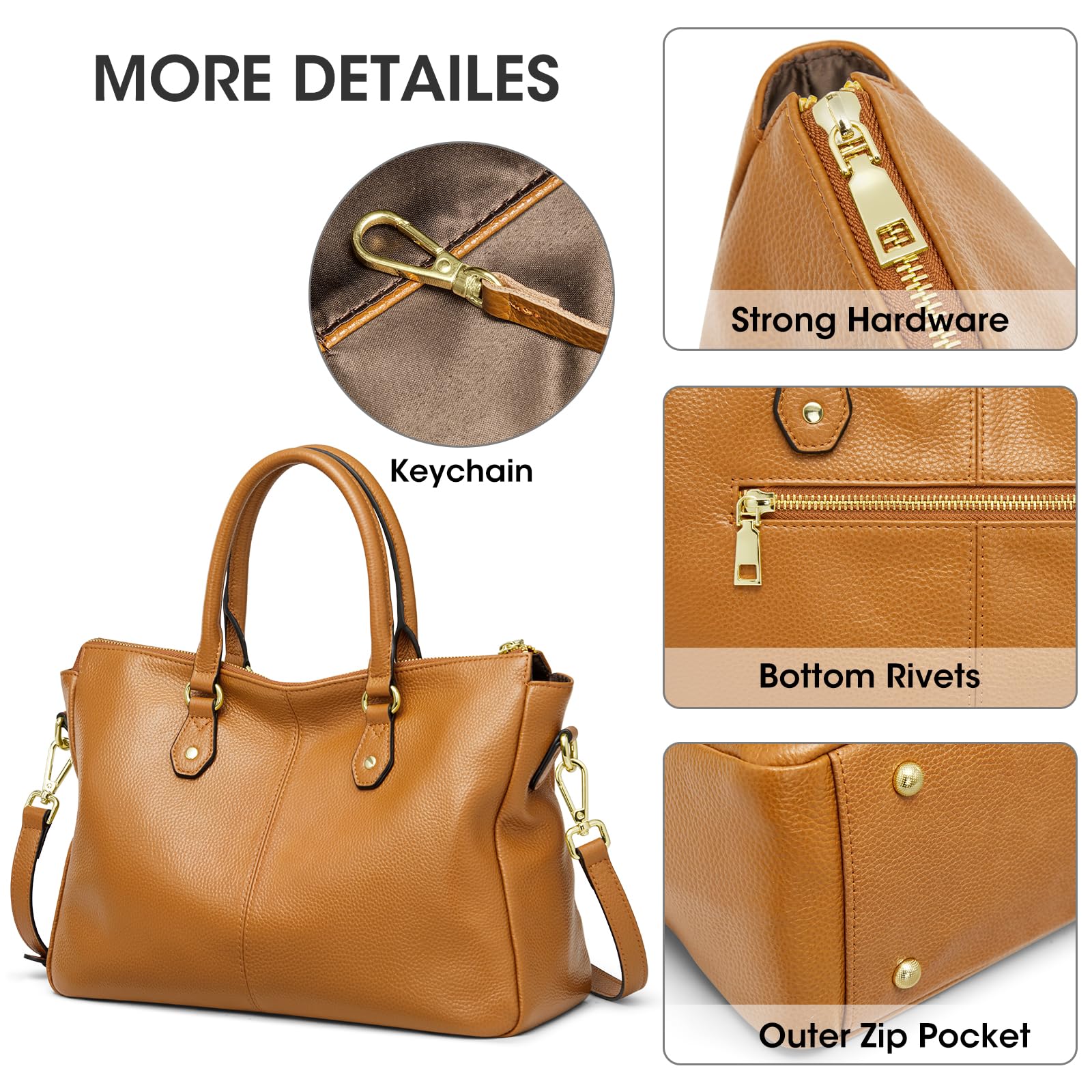 Kattee Soft Leather Tote Bags for Women - Stylish Shoulder Satchel Purses & Handbags | Perfect for Work, Travel & Everyday Use