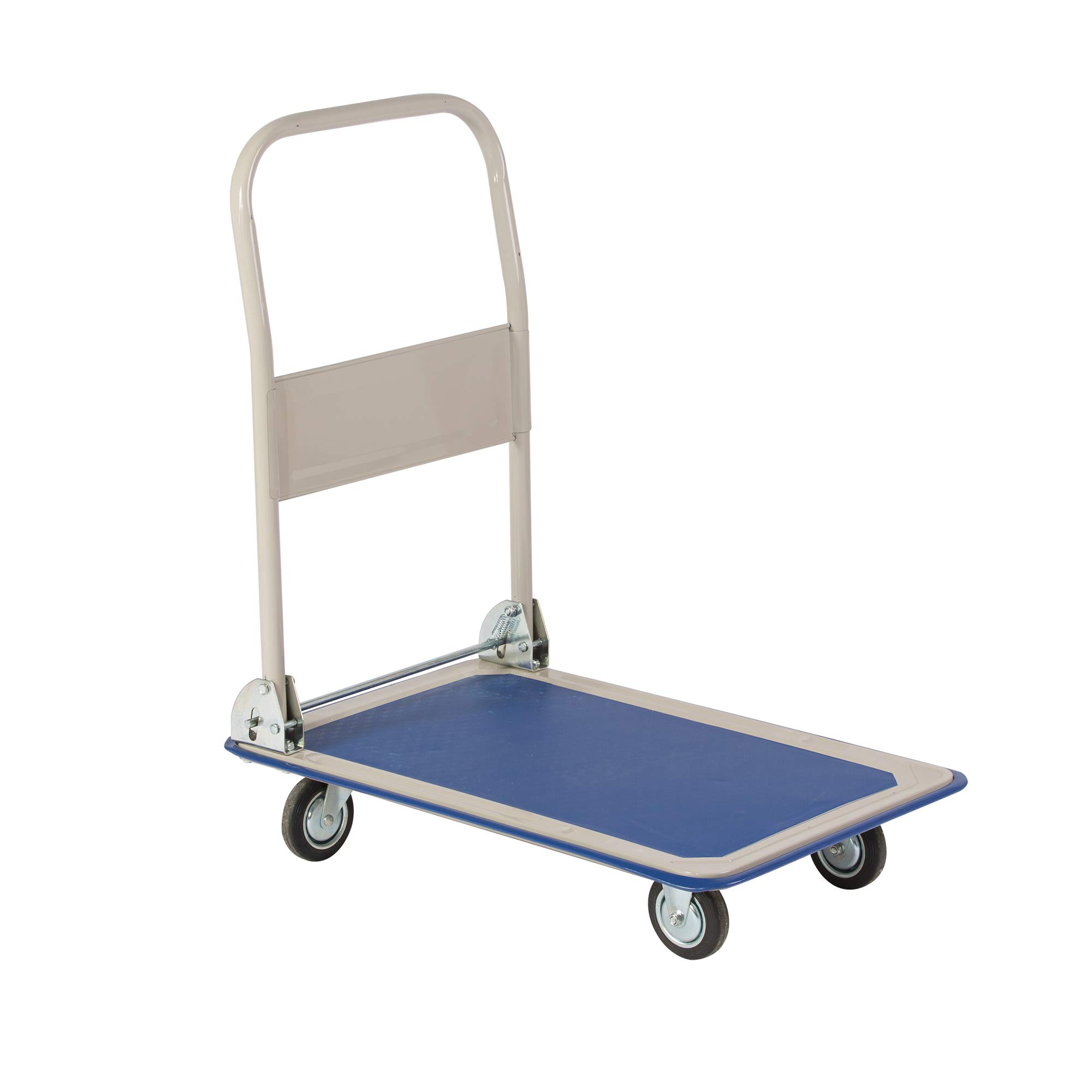 LUCKYERMORE Heavy Duty Folding Platform Truck - 330 lbs Capacity Hand Cart with 4 Wheels for Moving, Warehouse & Home Use | Flatbed Dolly Push Cart for Furniture, Boxes & Heavy Loads