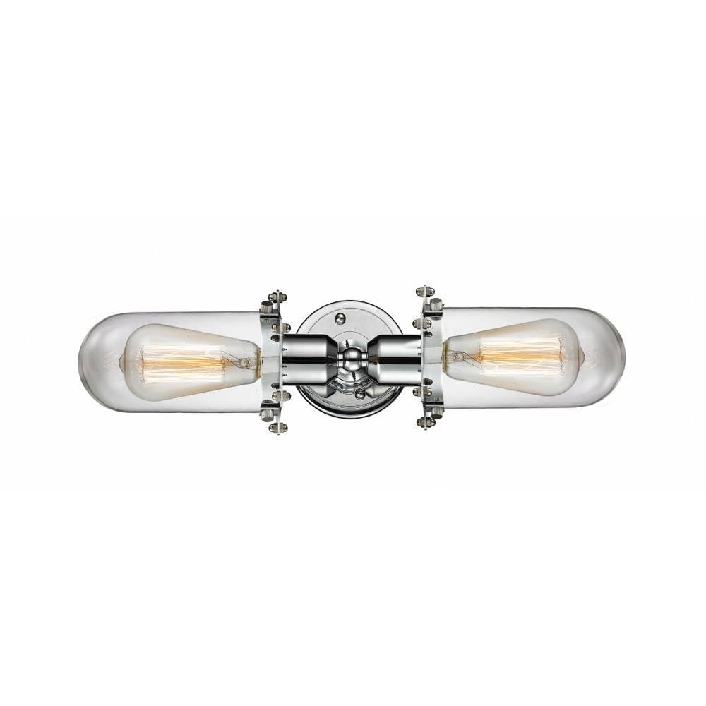 Innovations Lighting 900-2W-PC-CE231-PC-CL Bare Bulb 1 Light Cord Set in Polished Chrome - Vintage Edison Style Pendant Light for Kitchen Island, Dining Room & Bedroom Decor