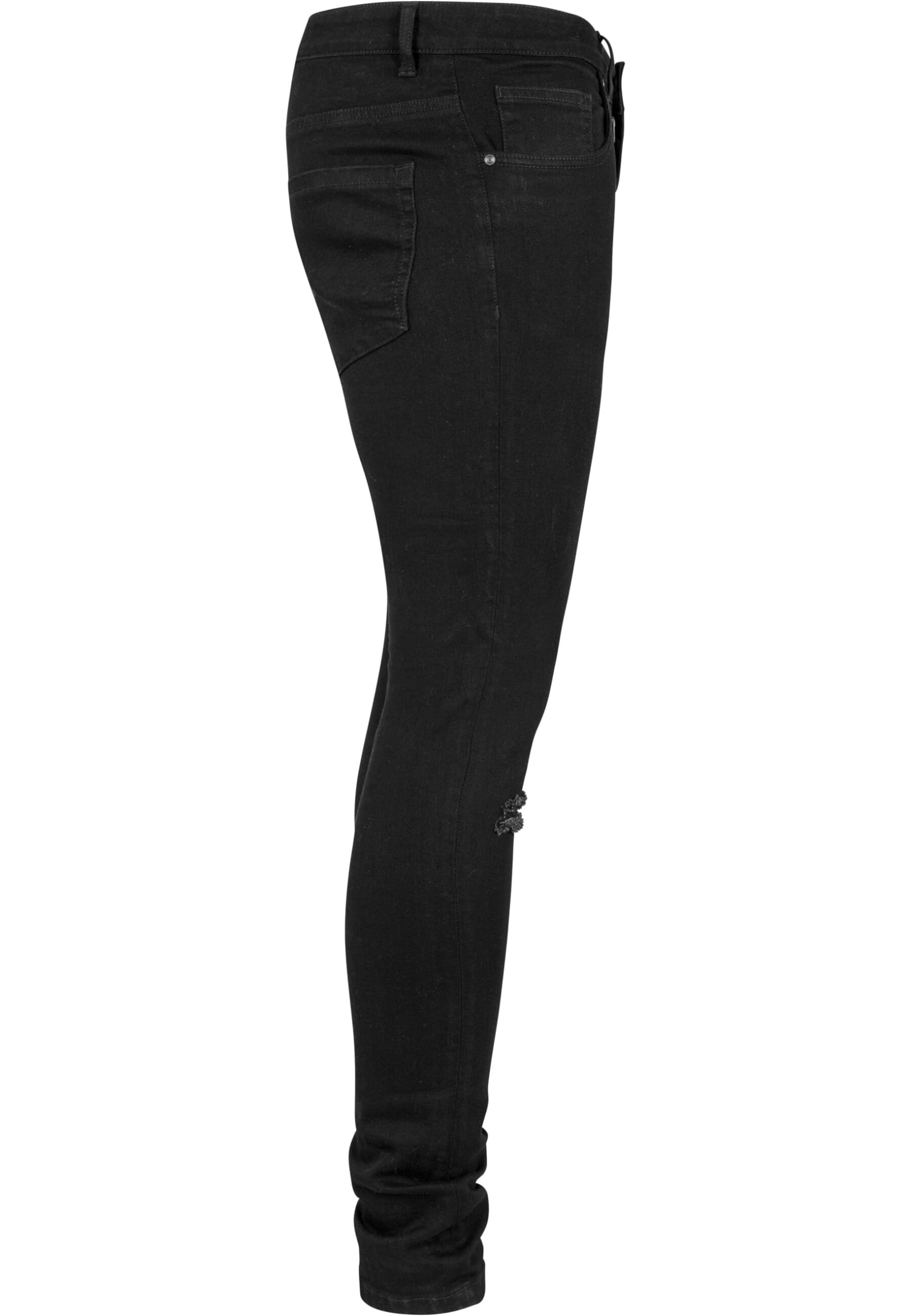 Slim Fit Knee Cut Denim Jeans for Women - Black Wash Size 28 - Perfect for Casual Wear, Street Style & Everyday Comfort