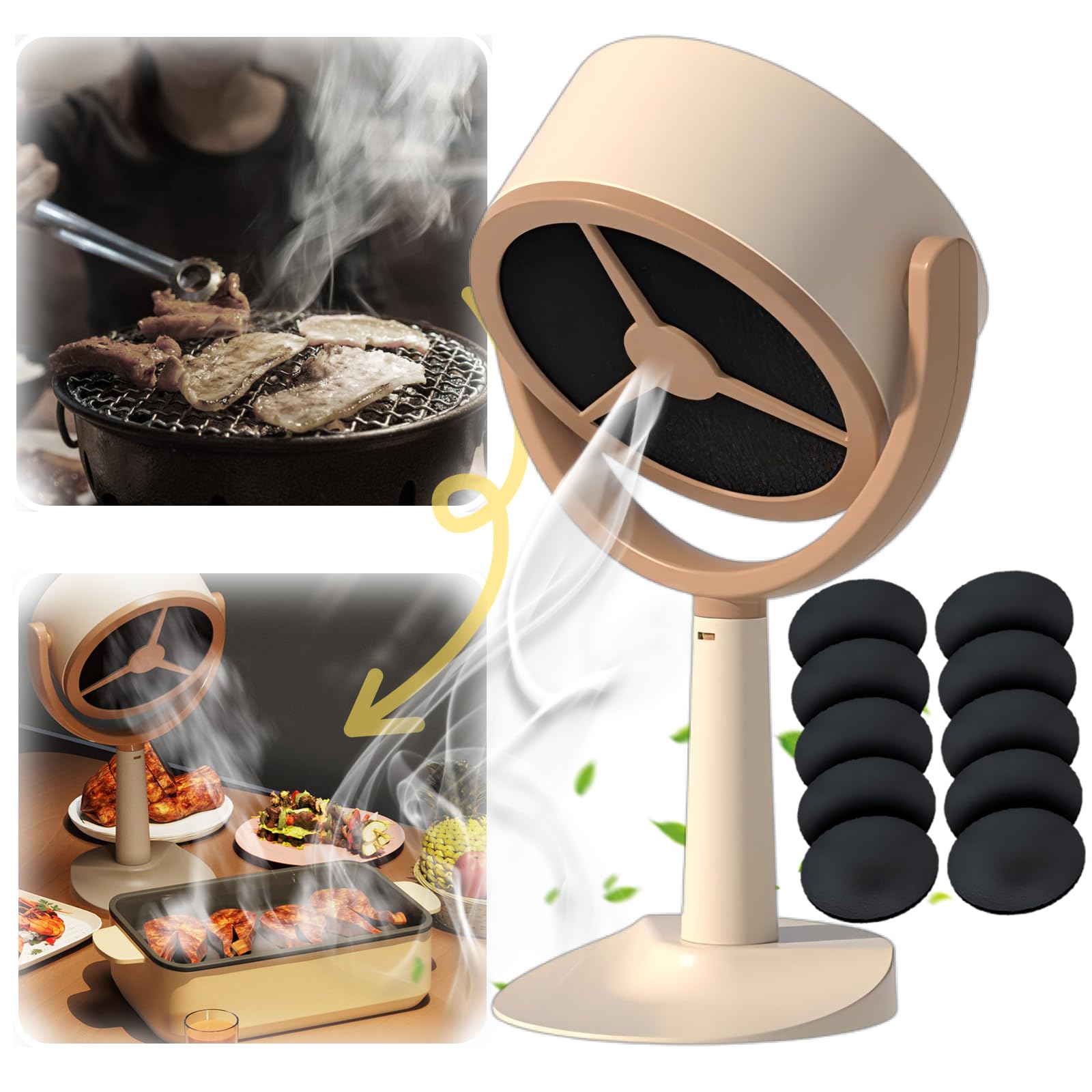 Rechargeable Portable Smoke Air Purifier Fan - Smoke Away Purifier with High Fan for Smoking - Lorivu Smoke Purifier for Home, Office & Outdoor Use