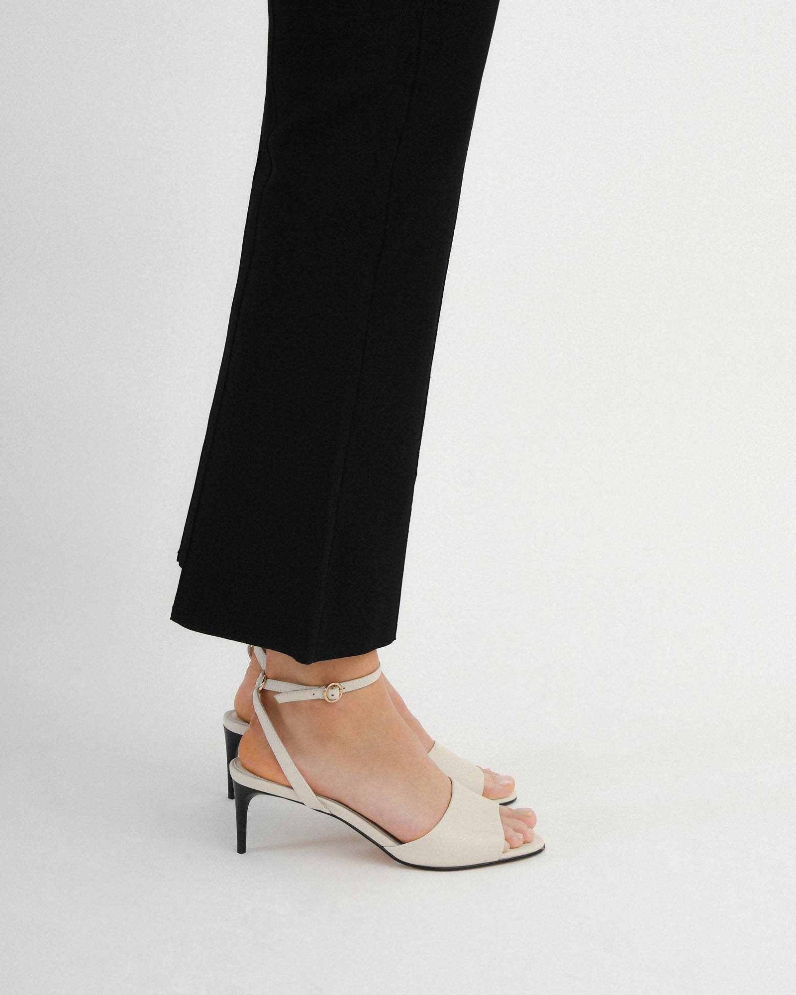 TANYA Women's Mid Heel Sandals - Comfortable Leather Summer Shoes for Casual Outings & Beach Vacations | Off-White Fashion Footwear for Weddings, Parties & Date Nights