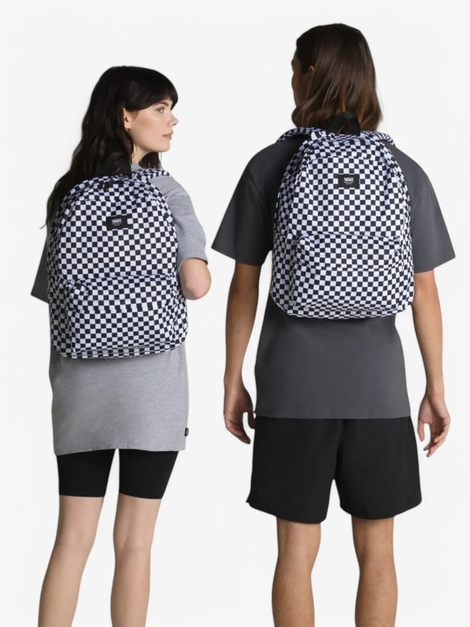 Vans Old Skool Check Backpack - White School Backpack for Men & Women | Stylish Laptop Bag for College, Work & Travel