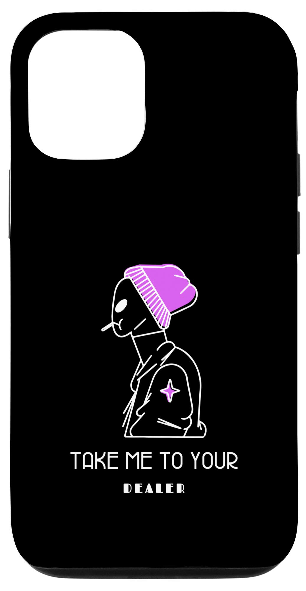 iPhone 12/12 Pro Alien Weed Smoking Case - Funny Marijuana Lover Phone Cover for Stoner Accessories - Perfect for 420 Parties & Cannabis Enthusiasts