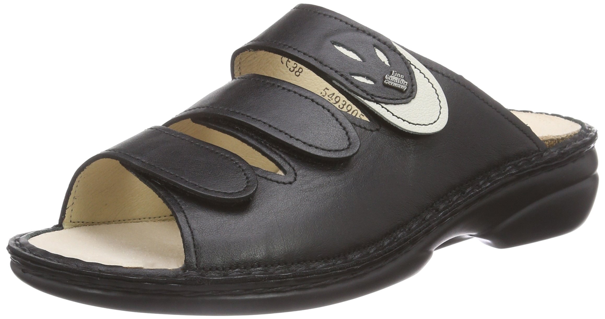 Finn Comfort Women's Comfortable Wedge Heel Open Toe Sandals - Size 4 | Breathable Summer Walking Shoes for Beach, Travel & Casual Outings