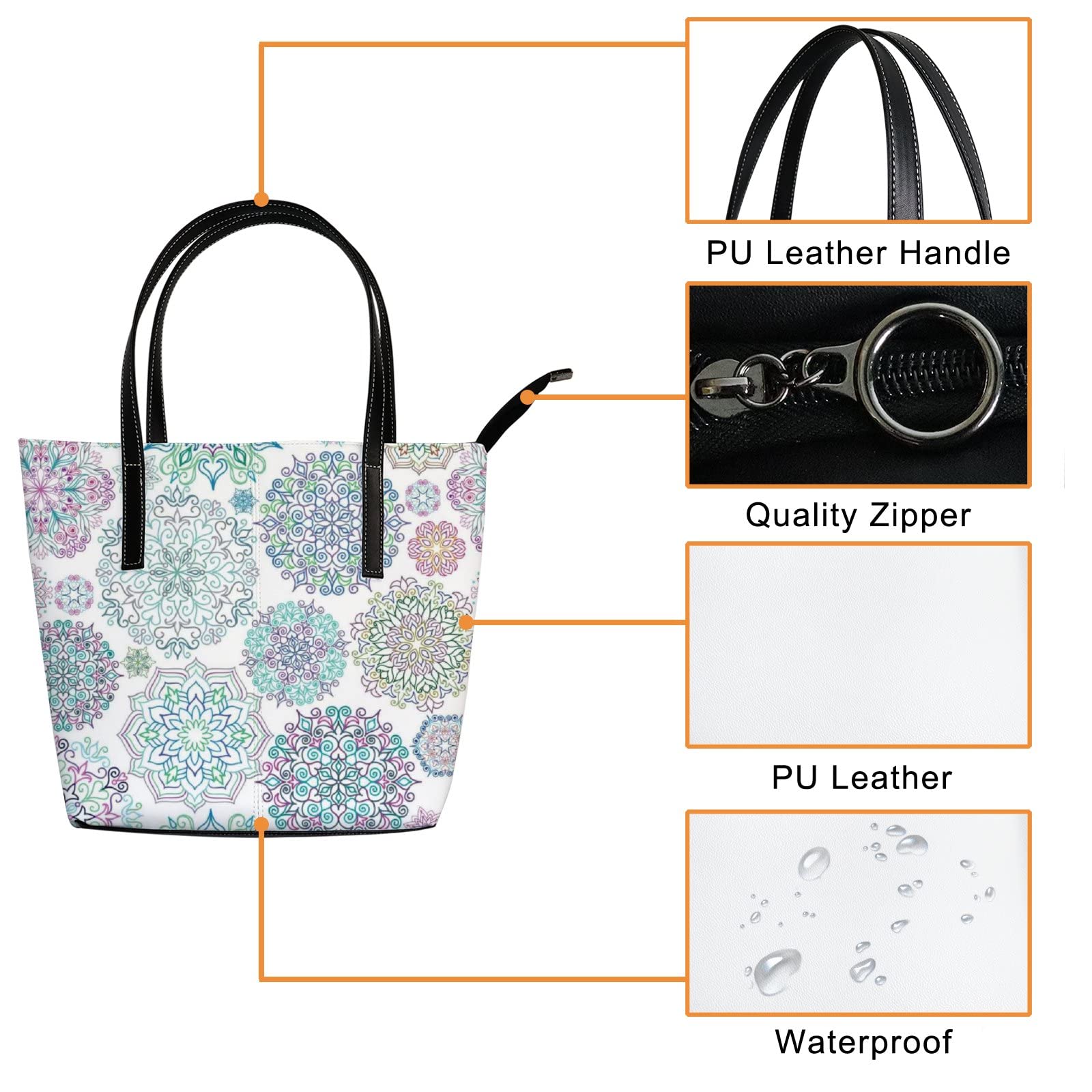 Premium Leather Tote Bag for Women - Stylish Crossbody Handbag with Adjustable Strap - Perfect for Work, Travel & Everyday Use