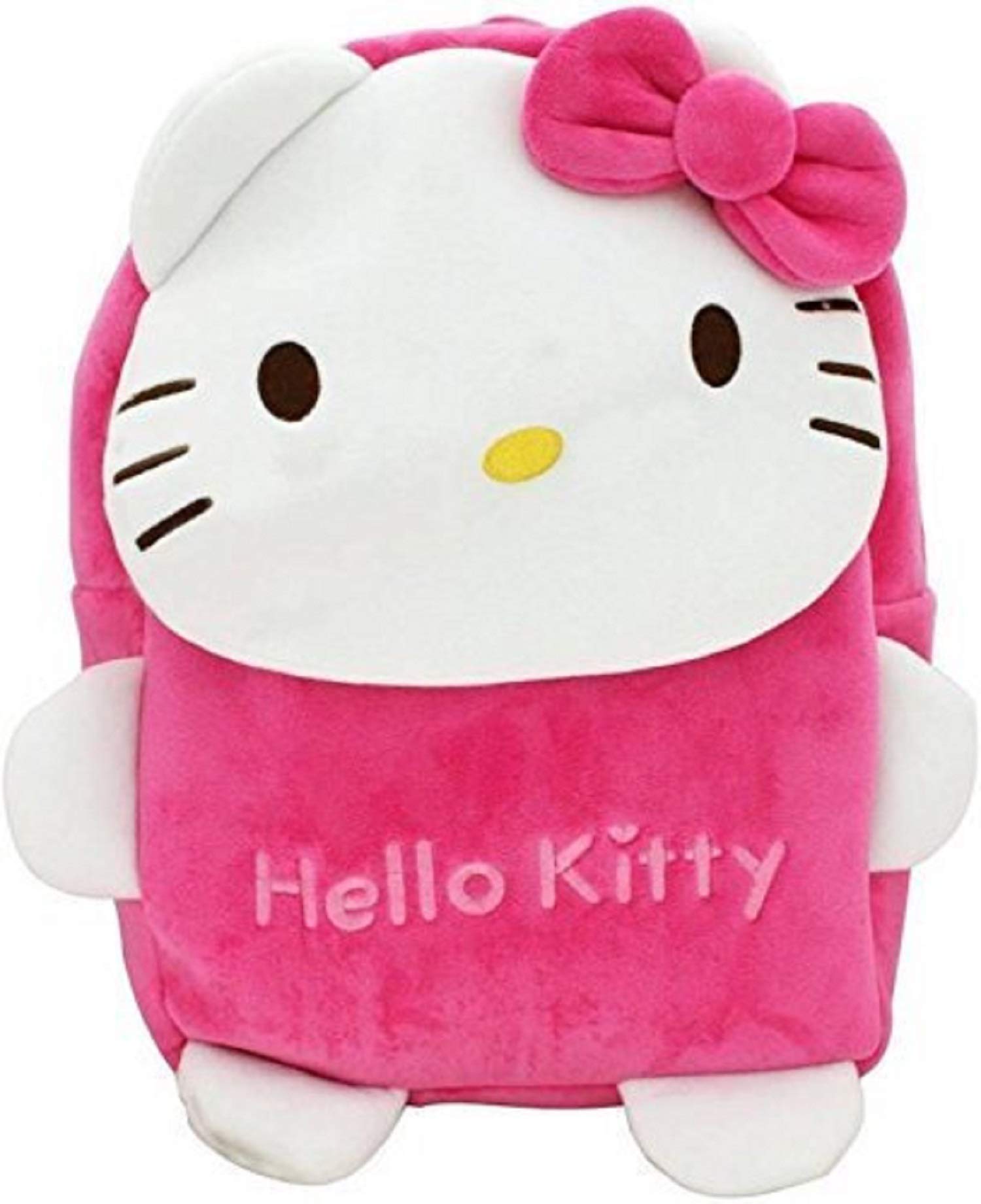 **Soft Plush Kids Backpack - Cute Cartoon School Bag for Girls & Boys, Hello Kitty & Pink Panda Design, Lightweight Mini Travel Bag for Toddlers & Babies - Perfect for School, Daycare, and Family Trips**