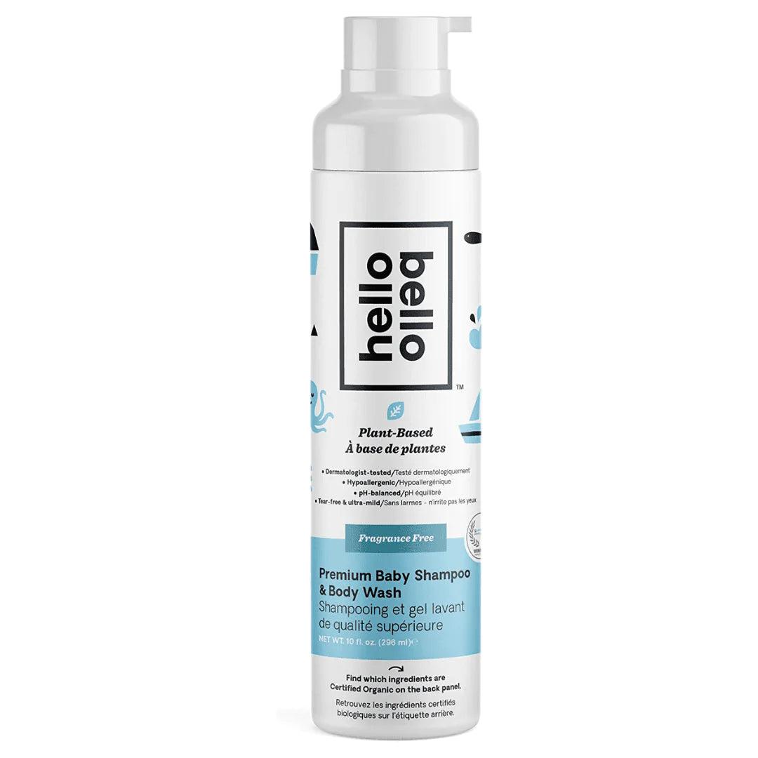 Hello Bello™ Extra Gentle Baby Shampoo & Body Wash - Fragrance Free, Hypoallergenic, Tear-Free Formula - 10 oz - Perfect for Newborns & Sensitive Skin - Bath Time & Daily Care Essential