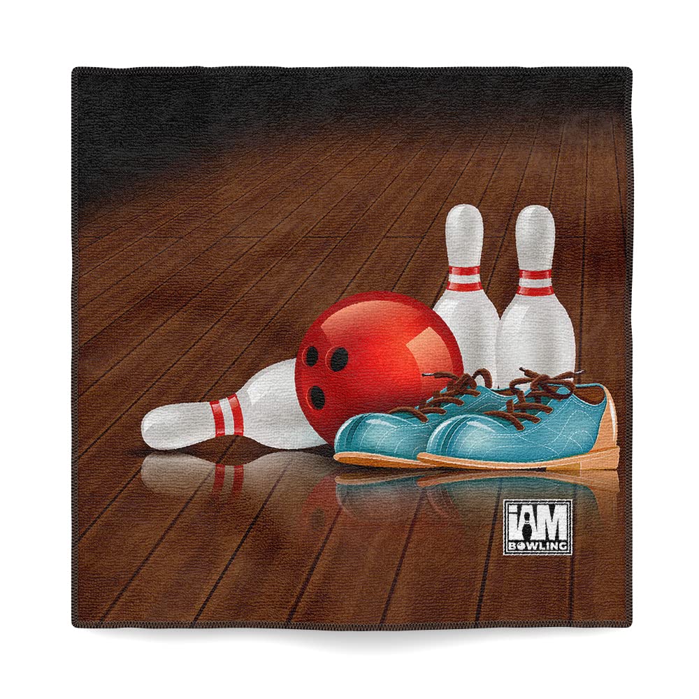 Custom Logo Bowling Towel - Dye-Sublimated Microfiber for Bowling Balls, Pins & Shoes - One-Sided Print - Absorbent Sports Towel for Bowling Alley, League Play & Practice Sessions