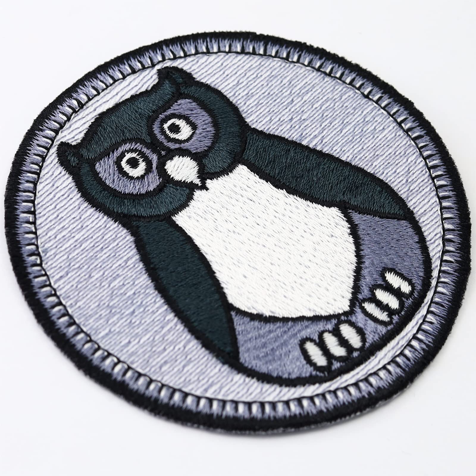Owl Patch Night Animals Embroidered Iron-On/Sew-On Birdwatching Badge - 2.95x2.95 Inch Cute Owl Emblem for DIY Clothing & Accessories | Perfect for Jeans, Jackets, Backpacks, Hats & Shirts | Great for Nature Lovers, Birdwatchers & Fashion DIY Projects