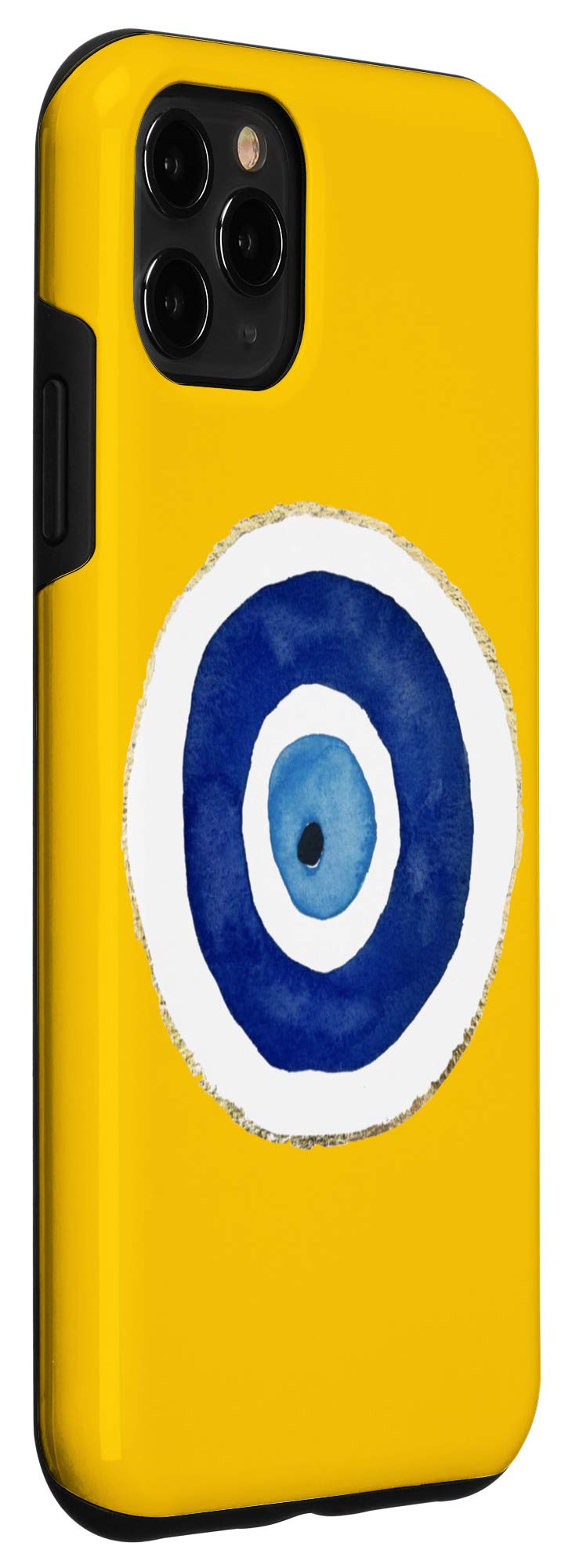 iPhone 11 Pro Max Case with Evil Eye Design - Yellow Protective Cover for Shock Absorption | Perfect for Daily Use, Travel & Gift Giving
