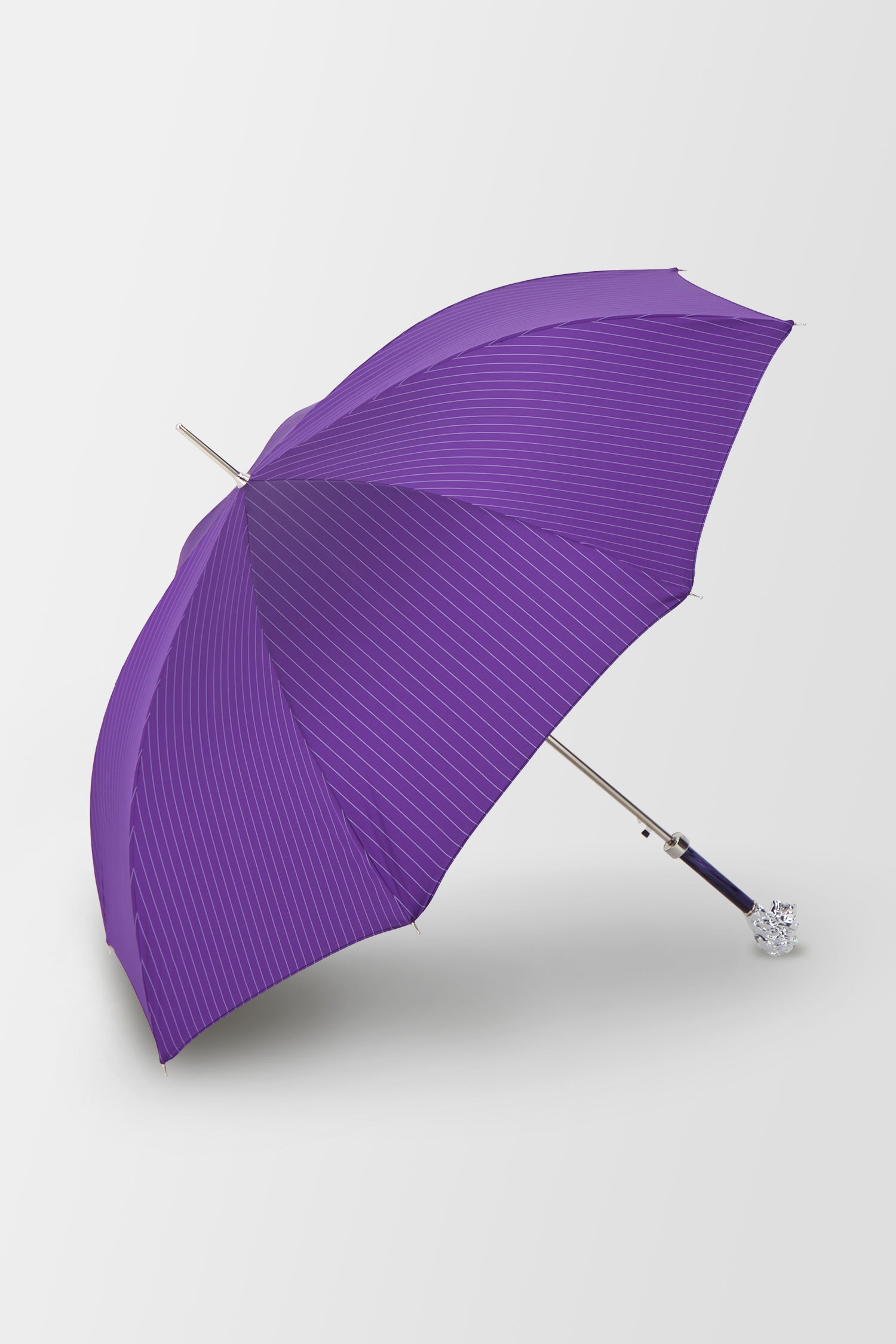 Pasotti Purple Lion Handle Umbrella - Luxury Windproof Rain Umbrella for Women & Men - Perfect for Weddings, Fashion Events & Outdoor Activities