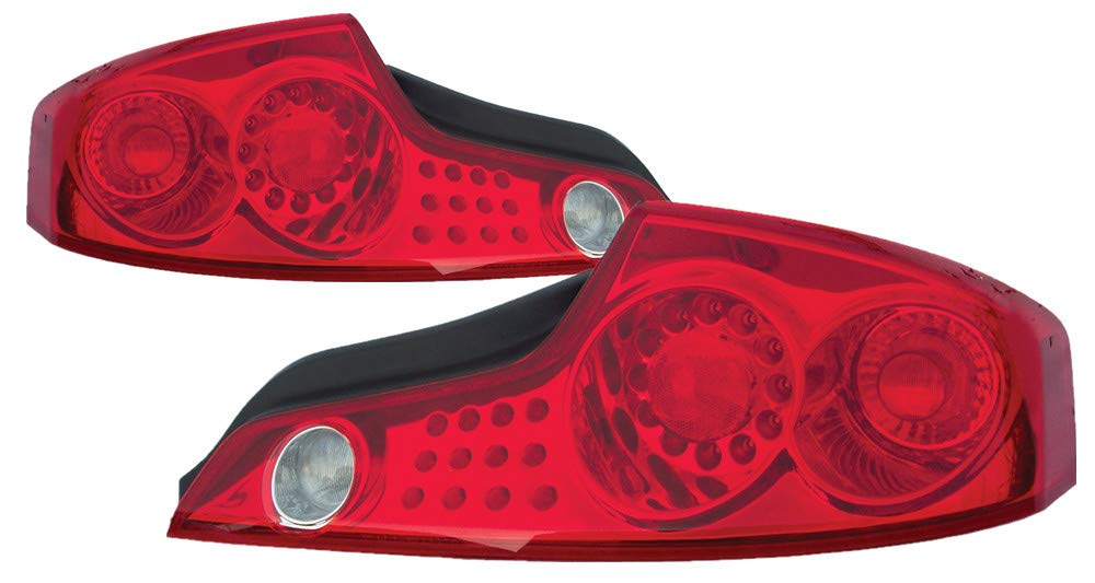 Infiniti G35 Coupe Tail Lights Lamps Set (2003-2005) - Driver & Passenger Side Replacement - Perfect for Night Driving & Enhanced Vehicle Safety