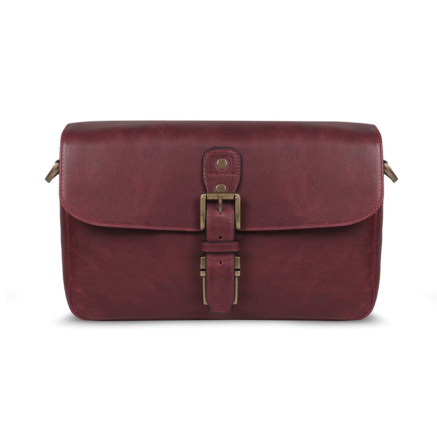 MegaGear Torres Genuine Leather Camera Messenger Bag for Mirrorless, Instant & DSLR Cameras - Perfect for Travel, Photography & Everyday Use