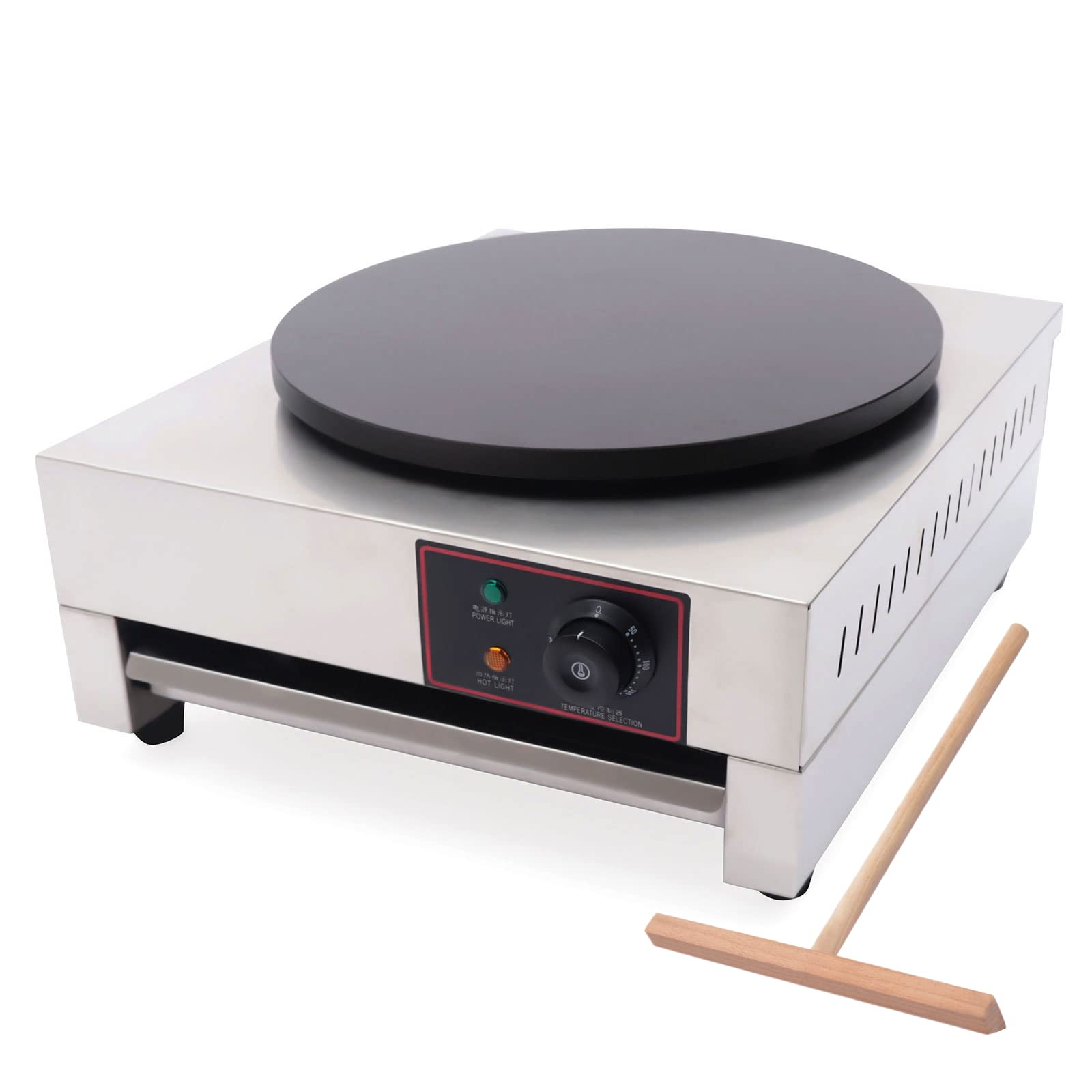 1700W Commercial Electric Crepe Maker Griddle - 16