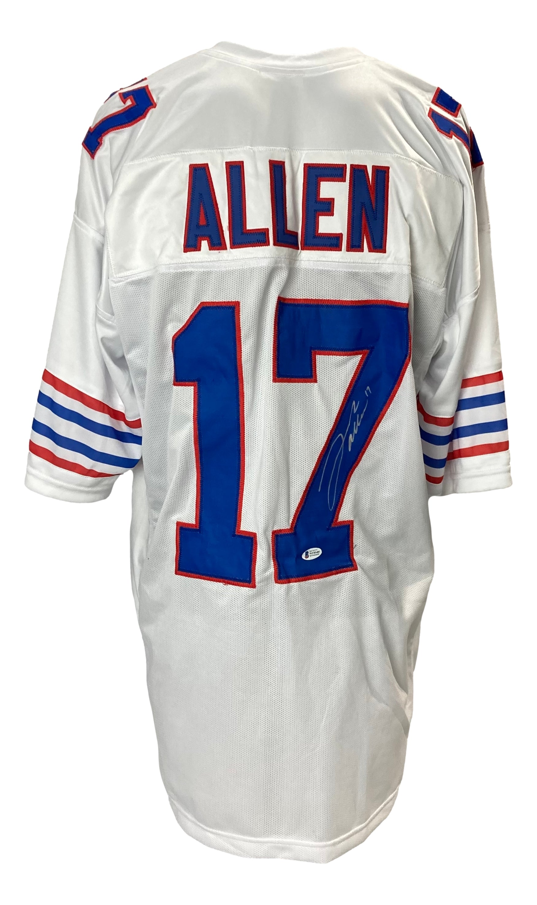 Josh Allen Signed Buffalo Bills White Pro Style Football Jersey with BAS ITP Hologram - Authentic NFL Memorabilia for Collectors & Sports Fans, Perfect for Display in Man Cave or Game Room