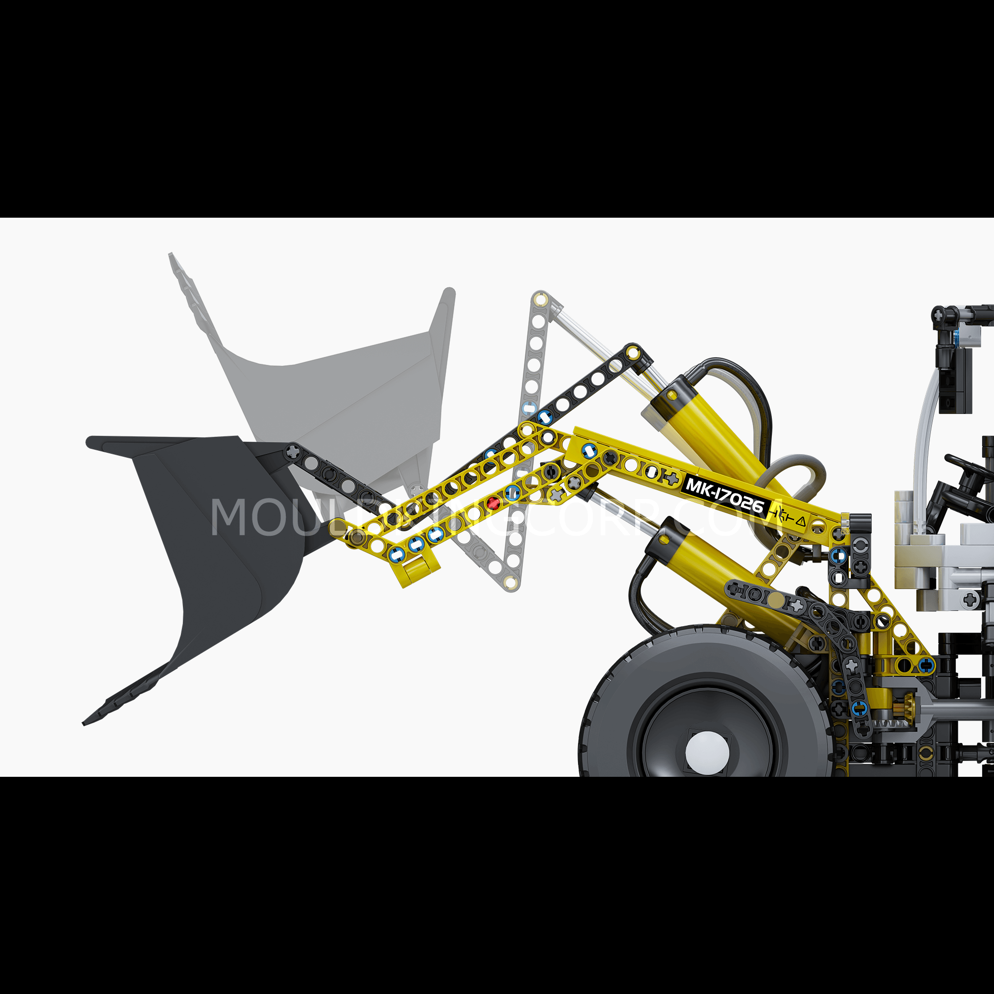 Mould King 17026 Pneumatic Construction Wheel Loader Building Blocks Set - 2,500+ Pieces STEM Toy for Kids & Adults, Perfect for Construction Enthusiasts & DIY Projects | Great Gift for Birthday, Christmas & Engineering Lovers