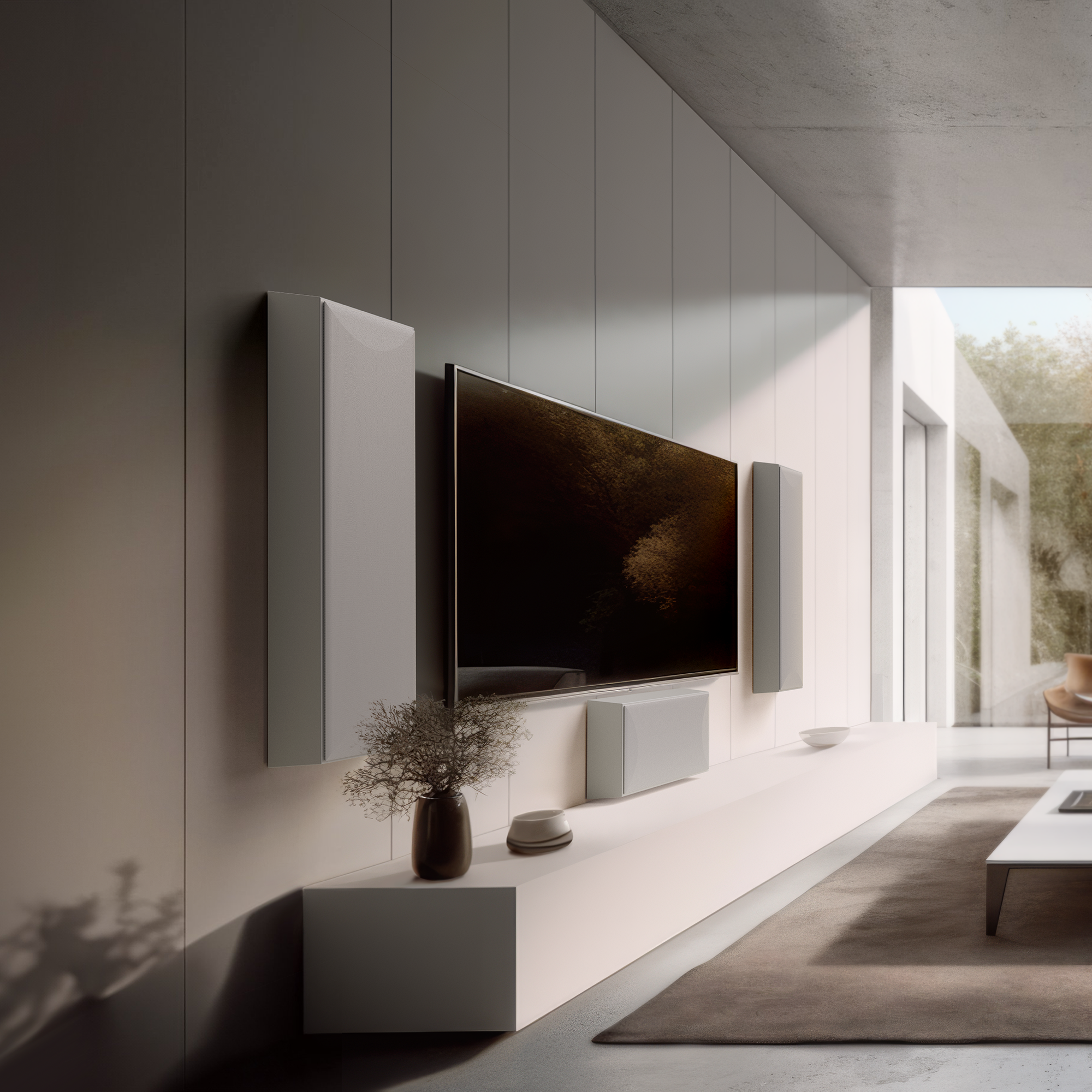 PERLISTEN On-Wall Speaker Frame Kits - Premium Home Theater & Audio Wall Mounting Solution for Surround Sound Systems