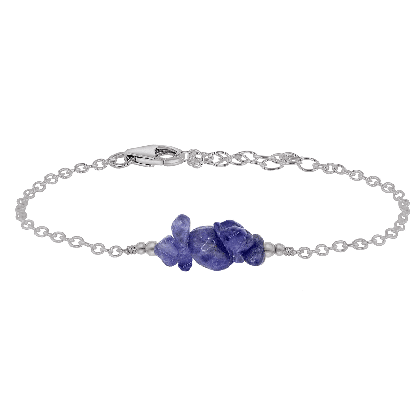 Natural Tanzanite Chip Bead Bar Bracelet for Women - Elegant Adjustable Crystal Jewelry for Daily Wear, Parties & Special Occasions