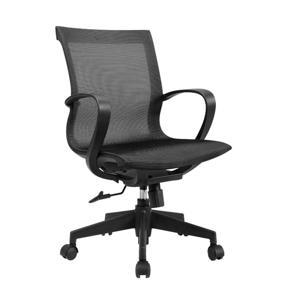 Ergonomic Office Chair with Lumbar Support - Adjustable Swivel Computer Desk Chair for Home & Conference, Black - Comfortable Task Chair for Long Hours of Work & Gaming