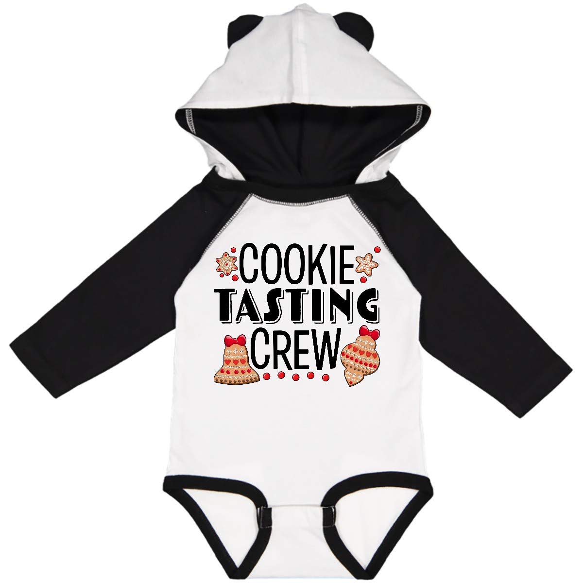 Inktastic Christmas Cookie Tasting Crew Holiday Cookies Long Sleeve Baby Bodysuit - Festive Infant Outfit for Christmas Parties & Family Photos
