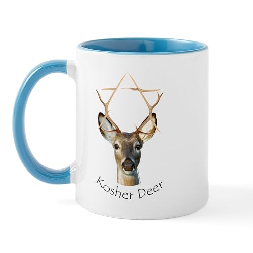 White/Blue Inside - Kosher Deer Mug