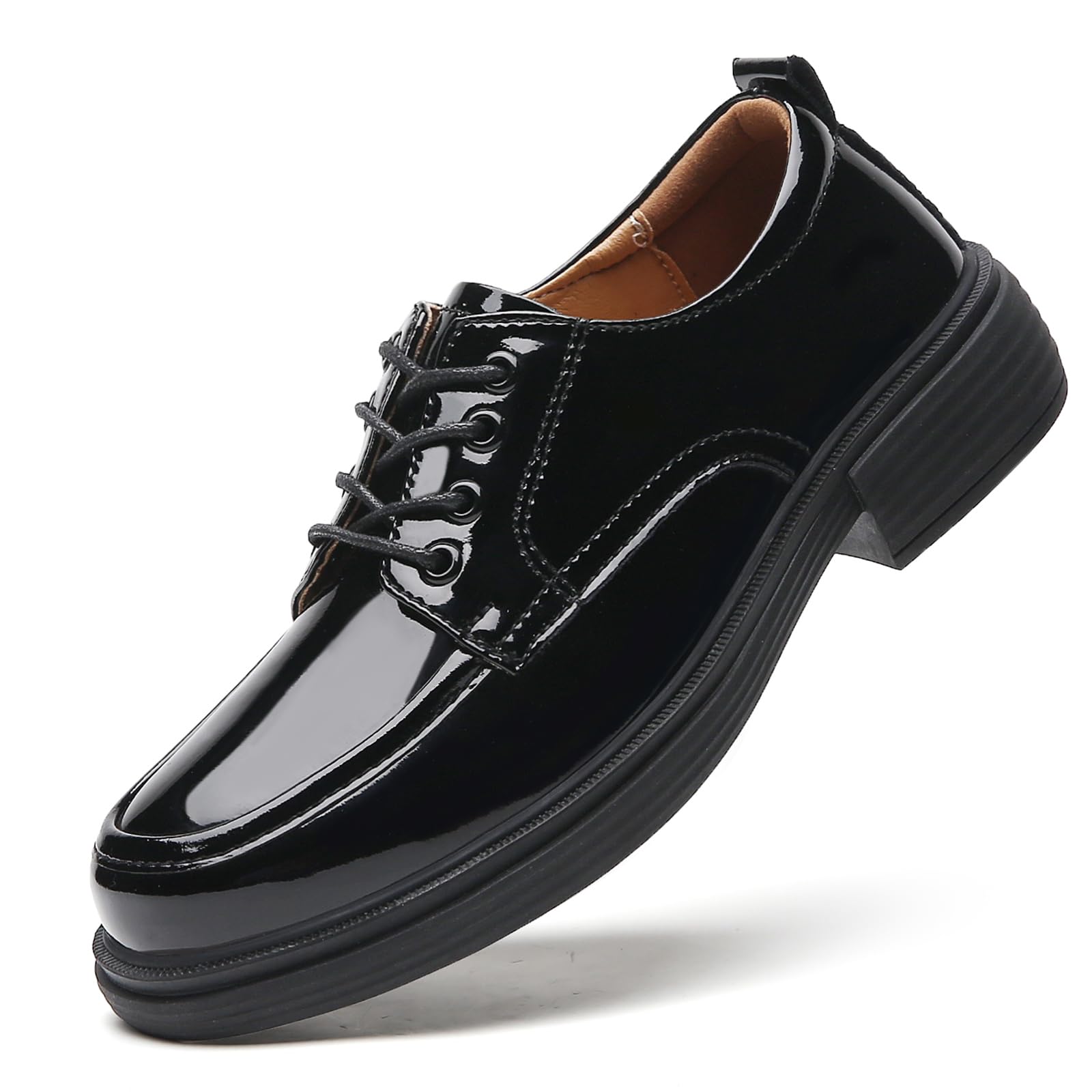 Women's Leather Oxford Shoes - Classic Lace-Up Round Toe Flat for Business Casual & Office Wear | Non-Slip Comfortable Dressy Shoes for Ladies | Perfect for Work, Professional Meetings & Daily Commute