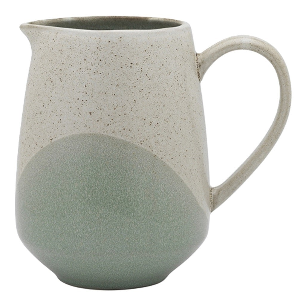 Eco-Friendly 1.2L Stoneware Pitcher Jug - Sage Green | Perfect for Iced Tea, Lemonade & Water Dispenser at Home or Office