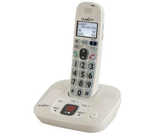 Clarity Amplified D712 Cordless Phone with ITAD - Hearing Aid Compatible, Loud & Clear Sound for Seniors - Perfect for Home & Office Use