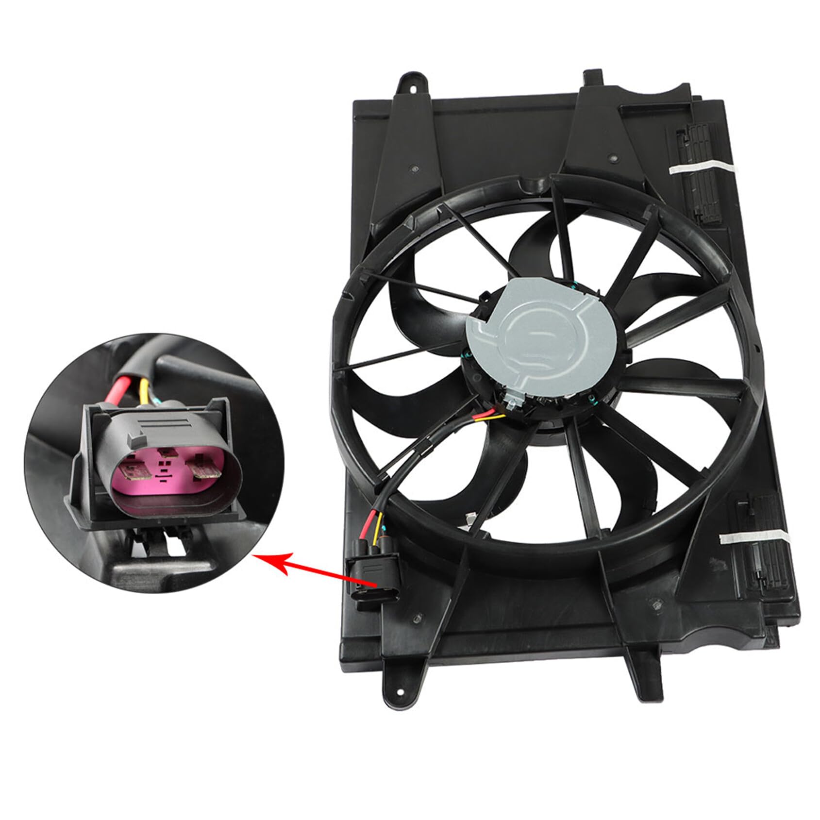2017-2019 Chevy Cruze 1.4L Engine Radiator Cooling Fan Assembly & Condenser Replacement - OEM 39013323, GM3115303, 624140, 1581891, 39012568 - 12V Cooling System Upgrade for Better Engine Performance & Overheating Prevention