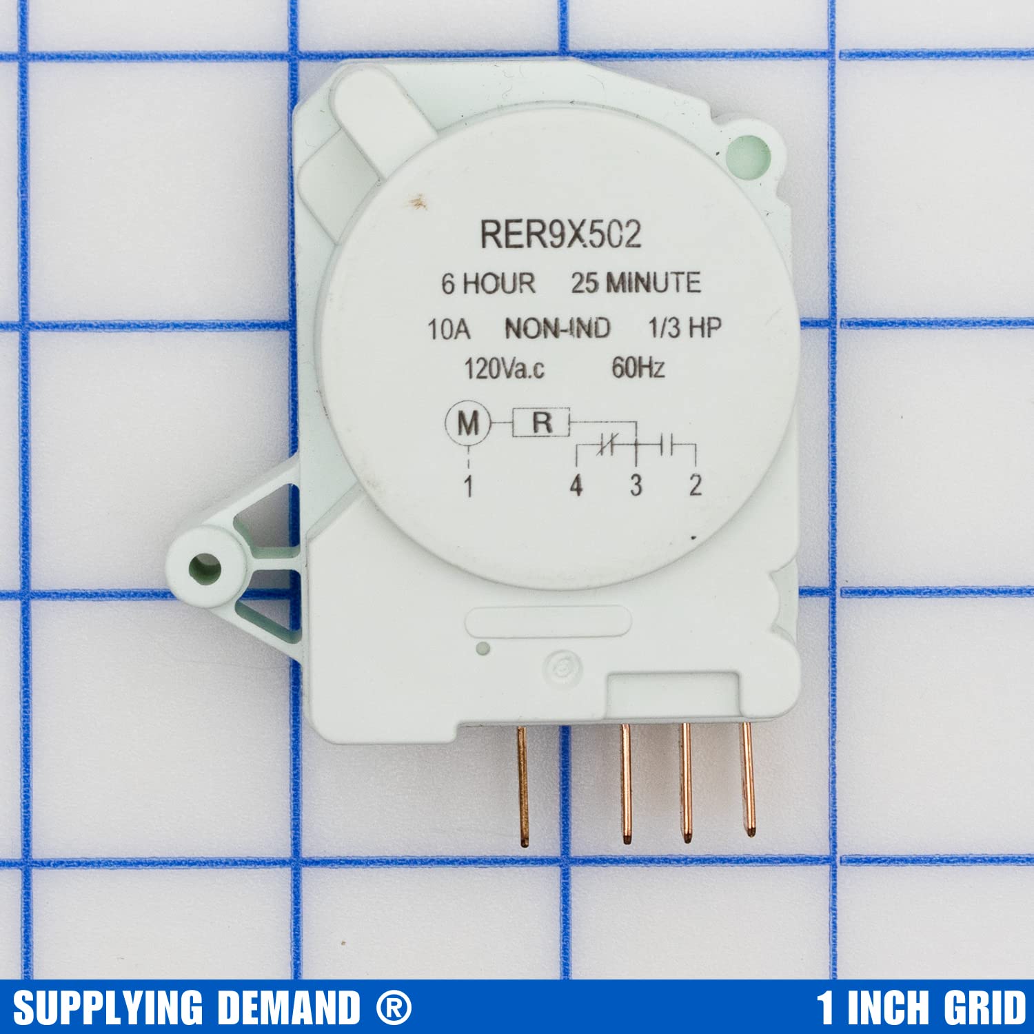 WR9X502 WR09X10049 Refrigerator Defrost Timer Replacement - Compatible with Multiple Brands - Easy DIY Installation for Home Appliance Repair