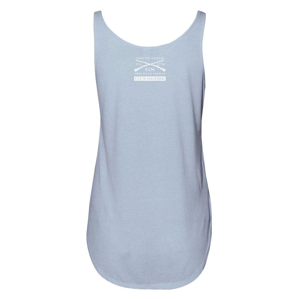 Women's Funny Sarcastic 'F*ck Around and Find Out' Graphic Tank Top - Stonewash Denim Vintage Style - Perfect for Casual Outings, Music Festivals & Girls Night Out