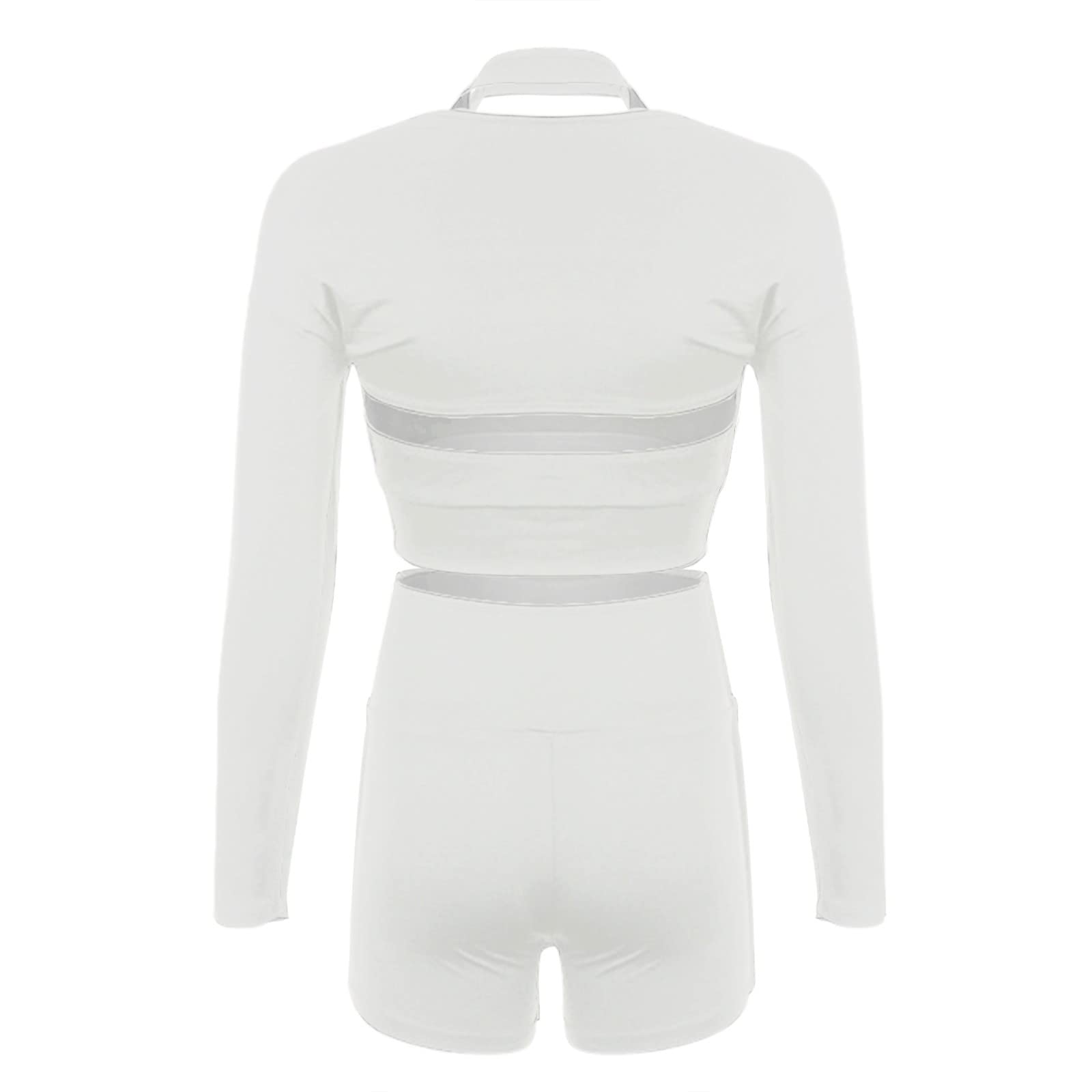 Women's 2-Piece Gym Set - High Waisted Shorts & Sports Bra for Workout