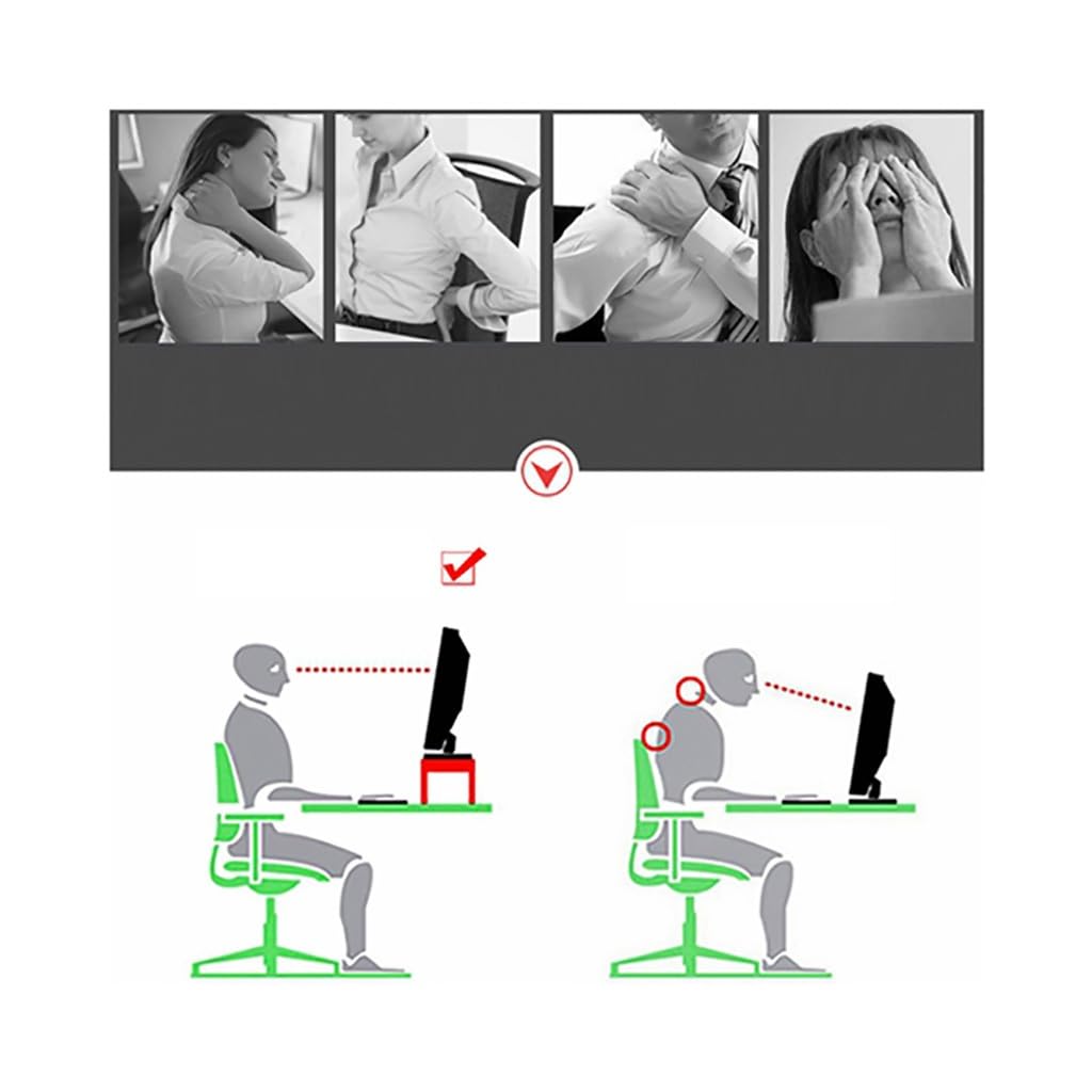 Tyewomiy 3-Tier Monitor Stand for Computer & Laptop - White Desktop Organizer with Storage Shelves (75.7x25x27.6cm) - Perfect for Home Office, Gaming Setup & Workspace Organization