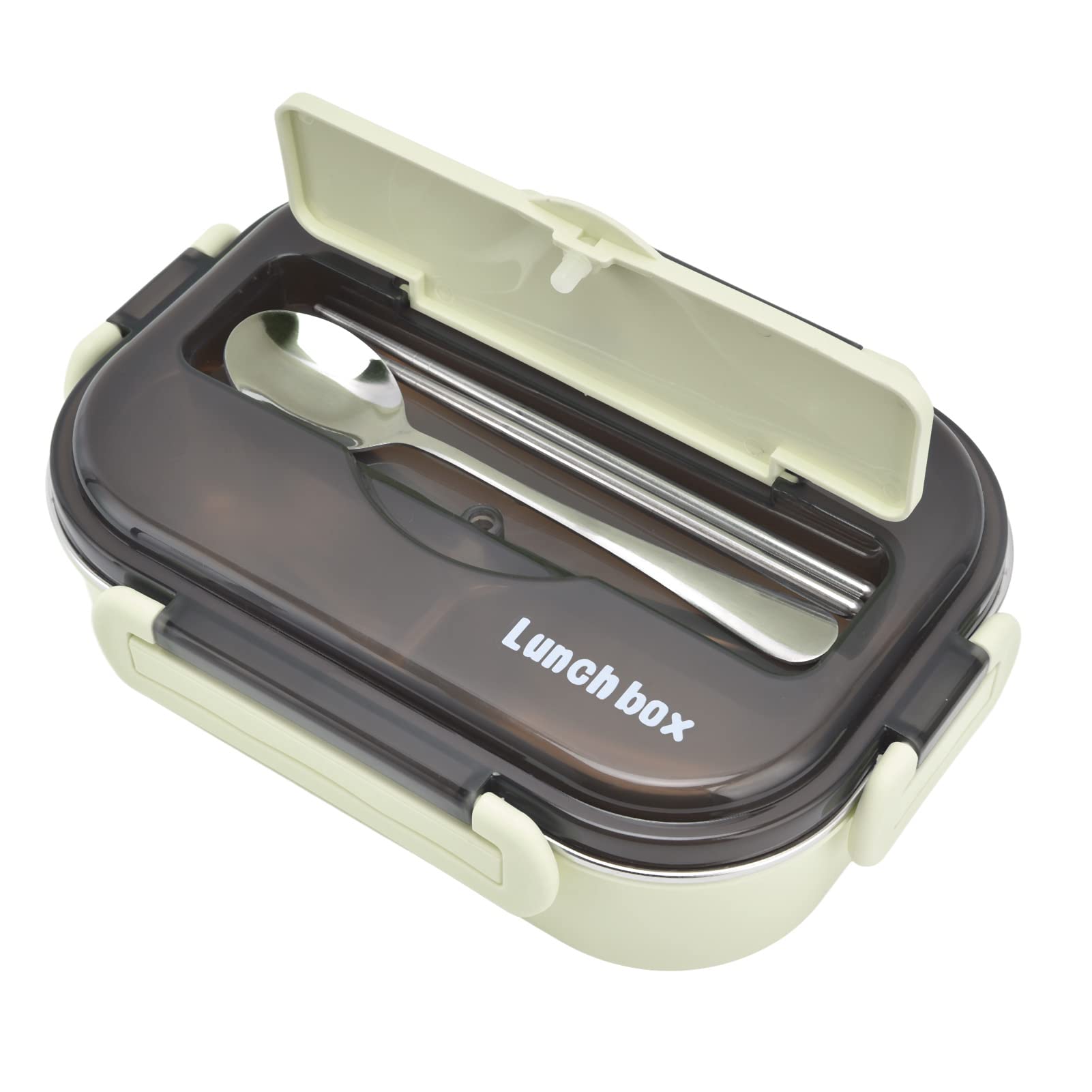 Yosoo Insulated Lunch Box - Portable Bento Box for School, Office, Picnic & Travel - Includes Free Chopsticks & Spoon (Green) - Perfect for Meal Prep, Kids Lunch & Outdoor Activities
