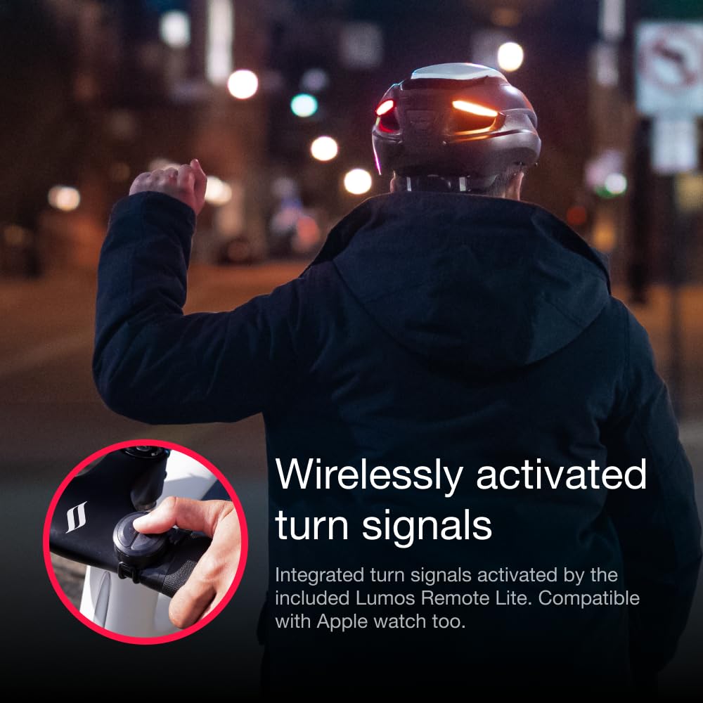 Lumos Ultra Smart Bike Helmet with Customizable LED Lights & Turn Signals - Lightweight Adult Cycling Helmet for Men & Women - Perfect for Commuting, Night Riding & Urban Cycling Safety
