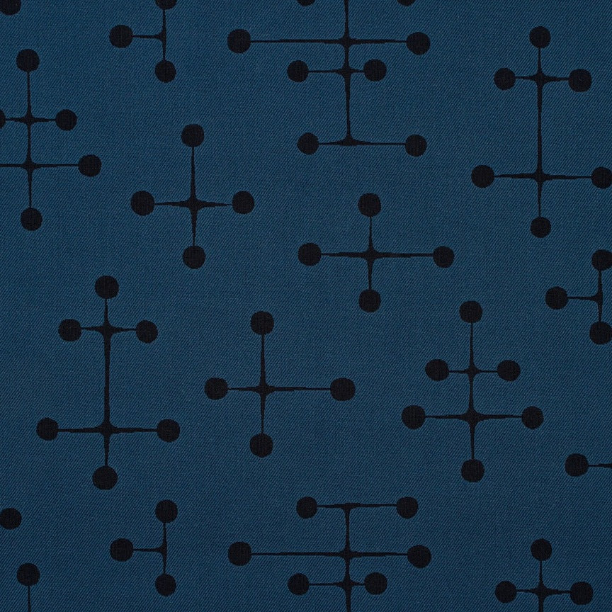 Maharam Charles & Ray Eames Dot Pattern Navy Throw Pillow Cover - Mid-Century Modern Home Decor for Living Room, Sofa & Bed
