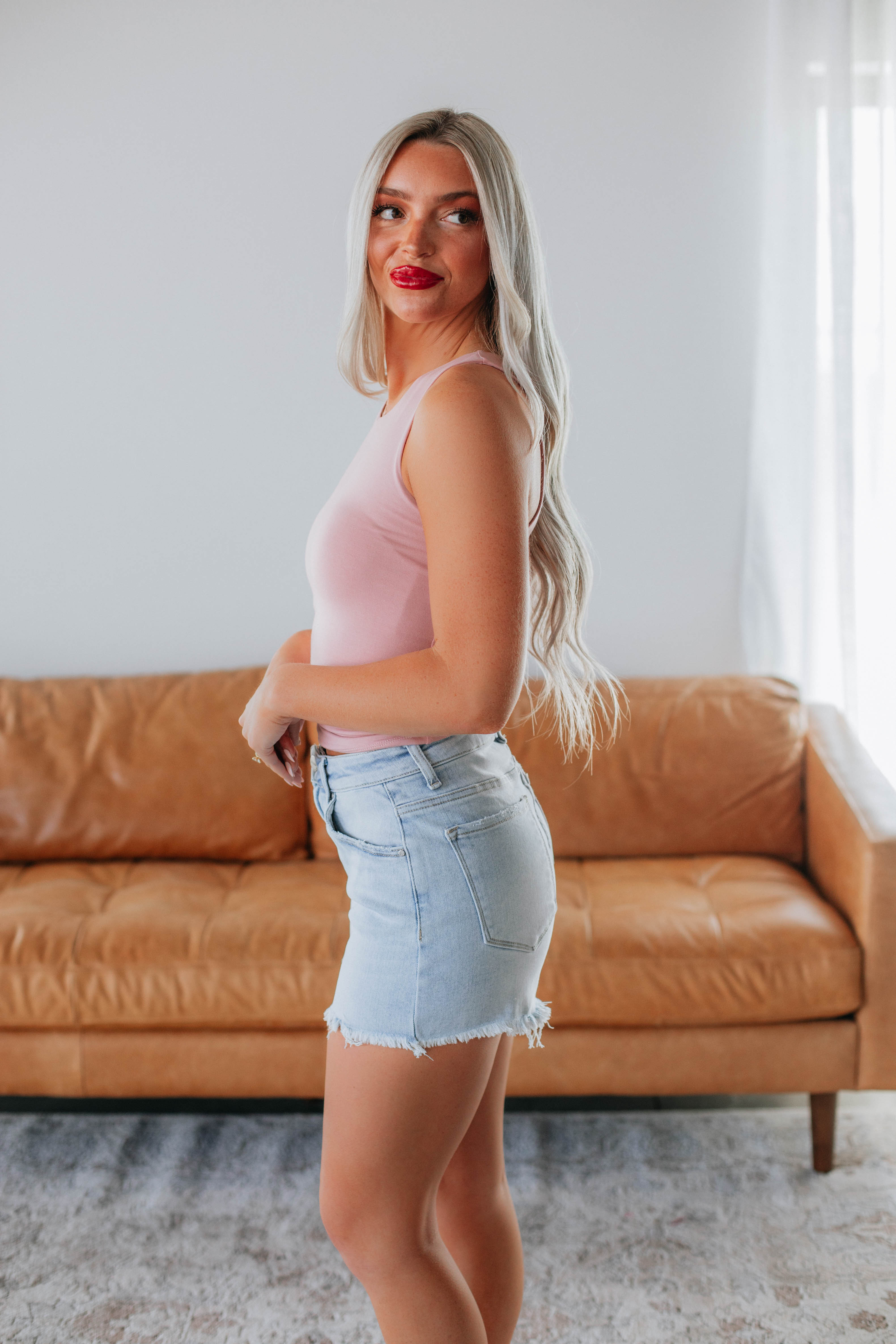 Demi Basic Tank Top for Women - Soft Stretch Comfort Fit, Dusty Rose - Perfect for Casual Wear, Layering & Summer Outfits