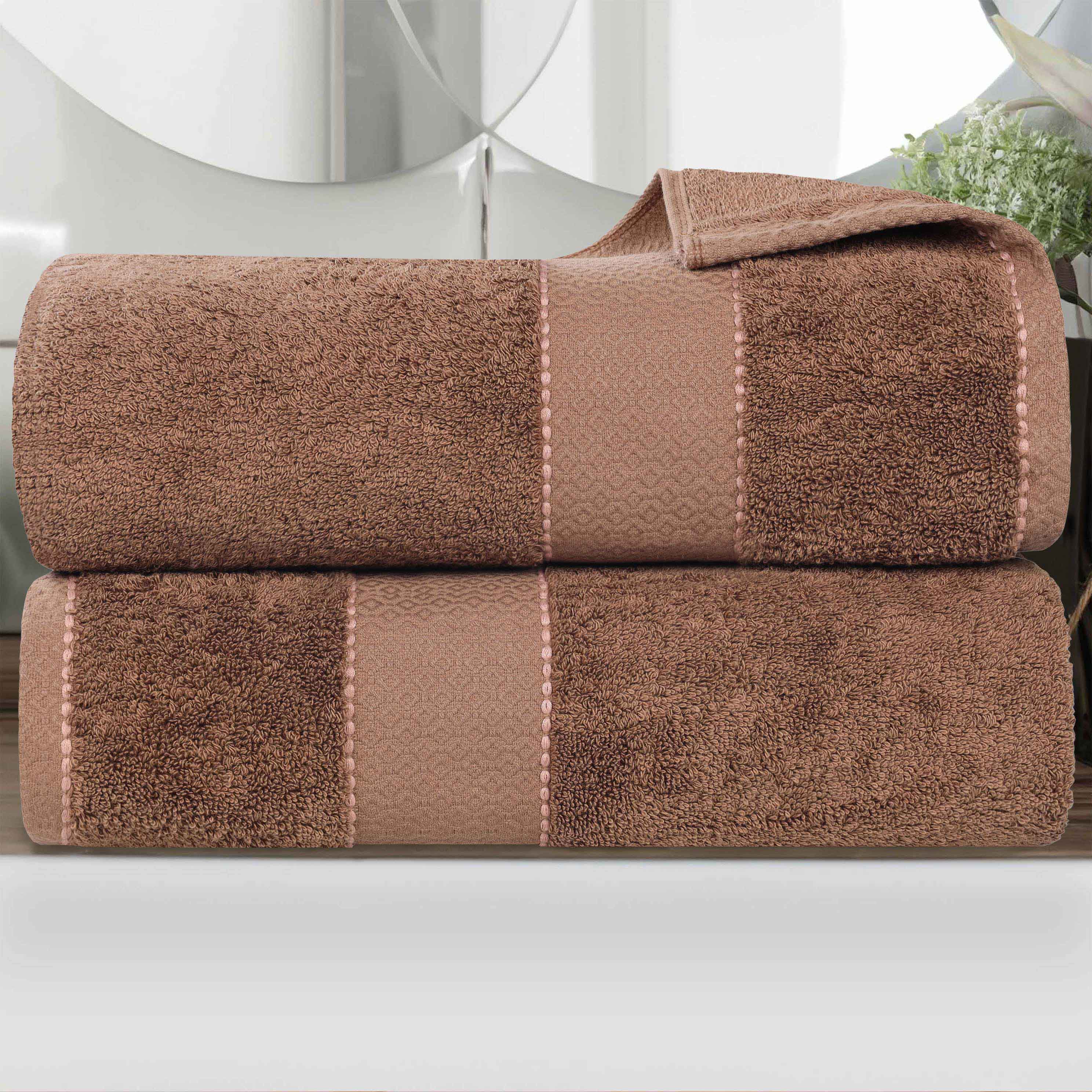 Premium Egyptian Giza Cotton Bath Towel Set of 2 - Ultra Absorbent & Soft Luxury Bath Sheets for Spa, Hotel & Home Use - Made in Egypt with Long-Staple Cotton